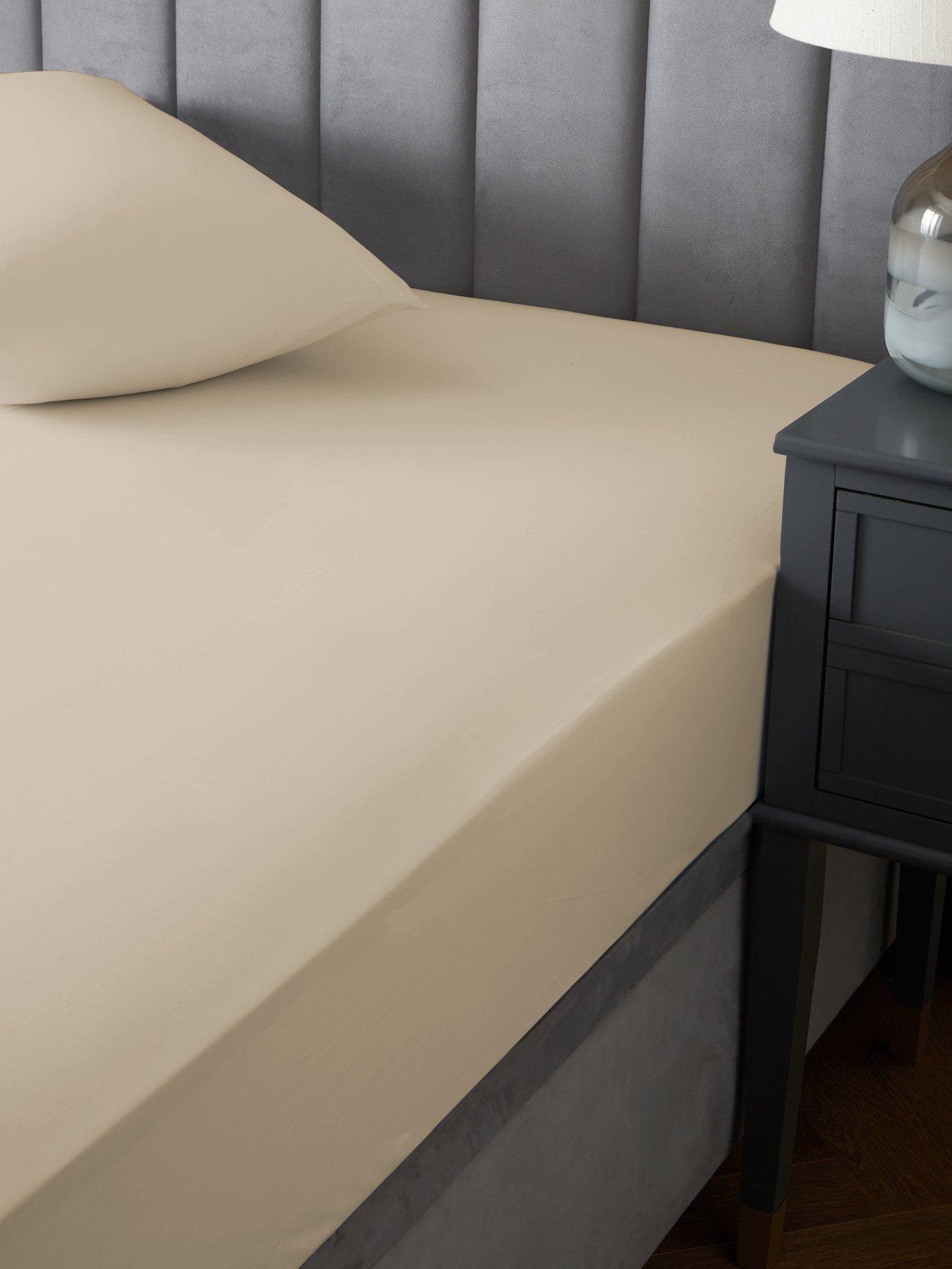 The Very Collection Luxury 400 Thread Count Soft Touch Cotton Sateen 32 cm Extra Deep Fitted Sheet