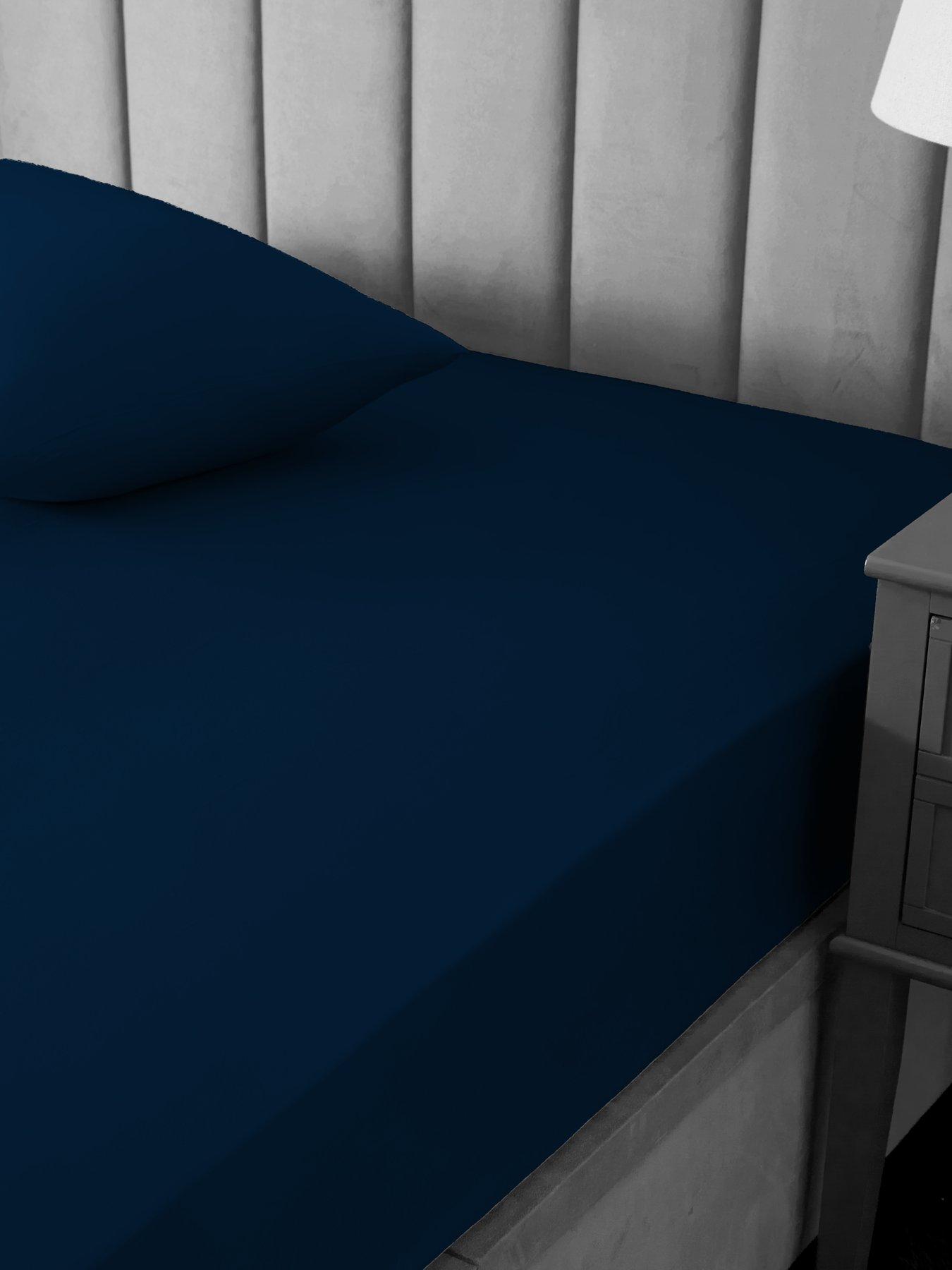 undefined Luxury 400 Thread Count Soft Touch Cotton Sateen 32 cm Extra Deep Fitted Sheet