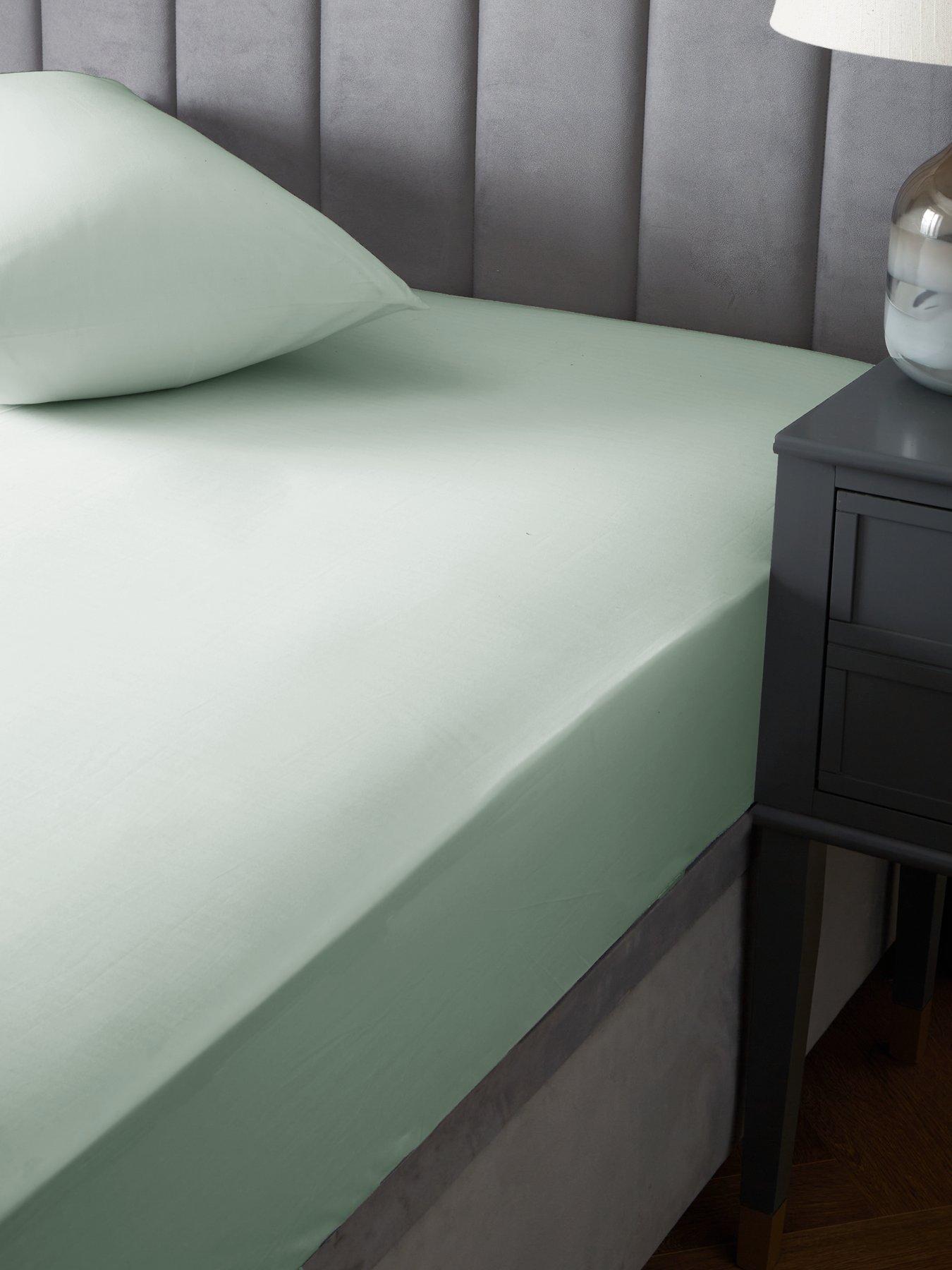 Product photograph of Very Home Luxury 400 Thread Count Soft Touch Cotton Sateen 32 Cm Extra Deep Fitted Sheet from very.co.uk