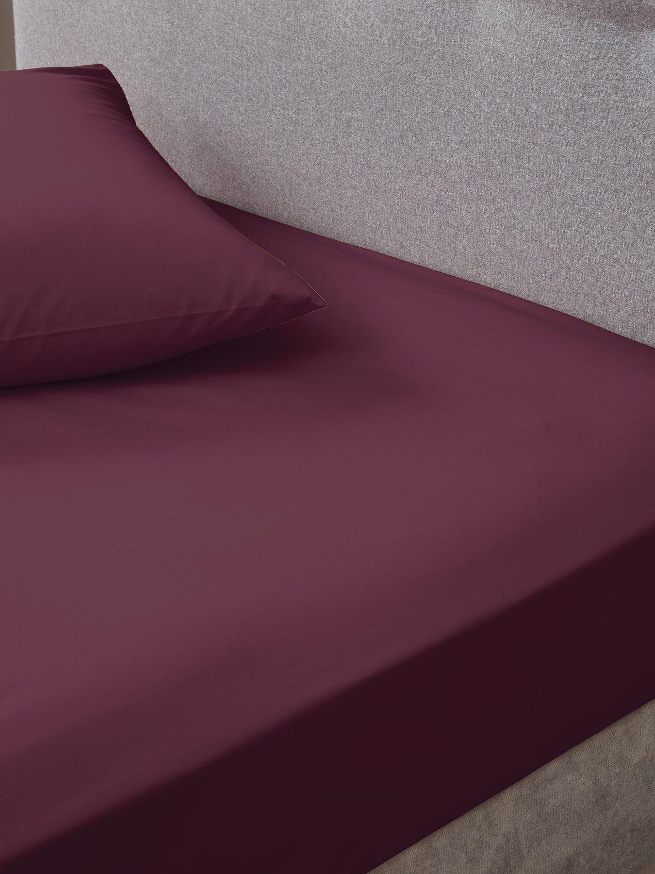 Product photograph of Very Home Non-iron 180 Thread Count Extra Deep 32 Cm Fitted Sheet from very.co.uk