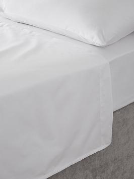 Product photograph of Very Home Non-iron 180 Thread Count Flat Sheet from very.co.uk