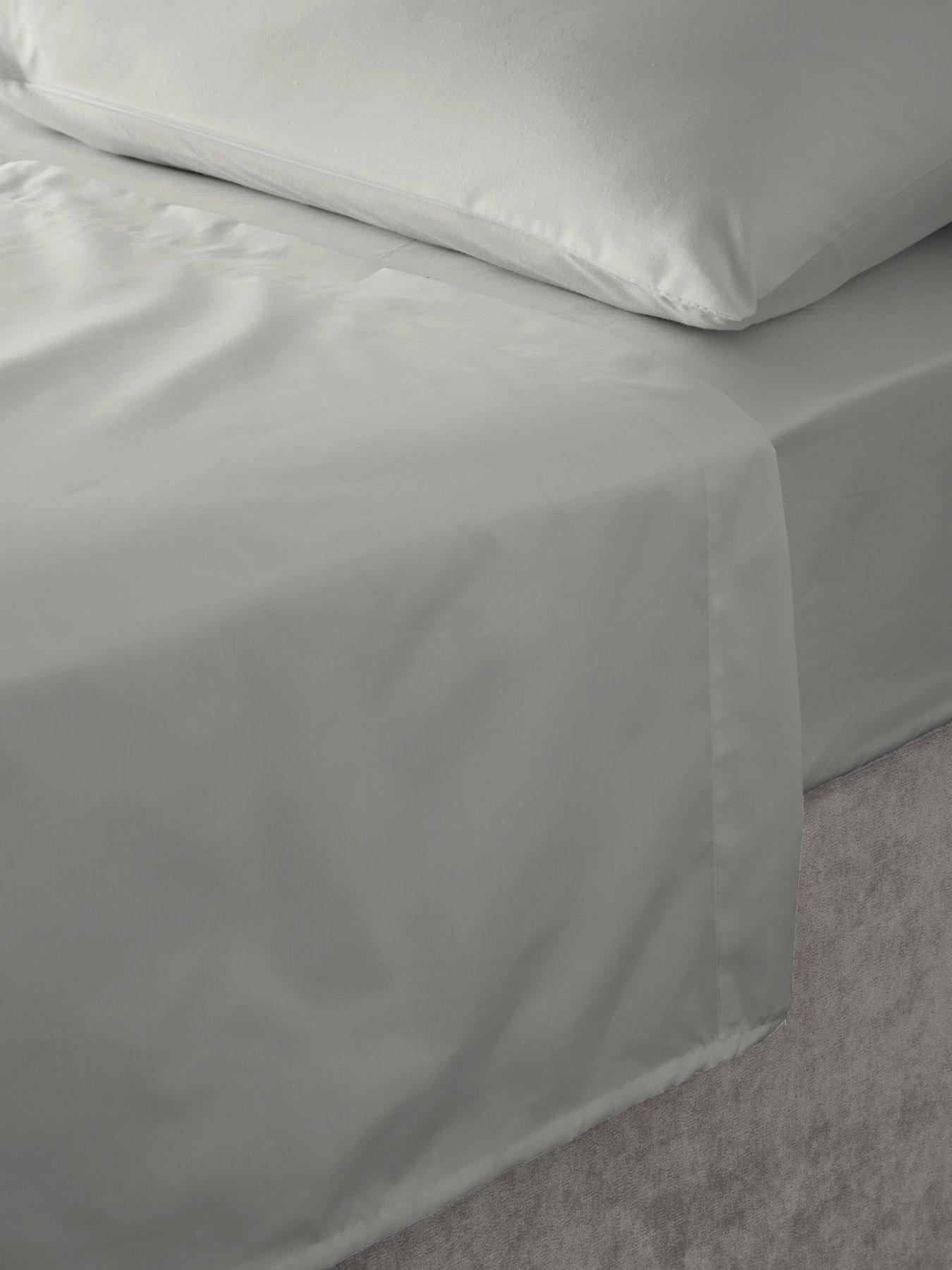 Product photograph of Very Home Non-iron 180 Thread Count Flat Sheet from very.co.uk