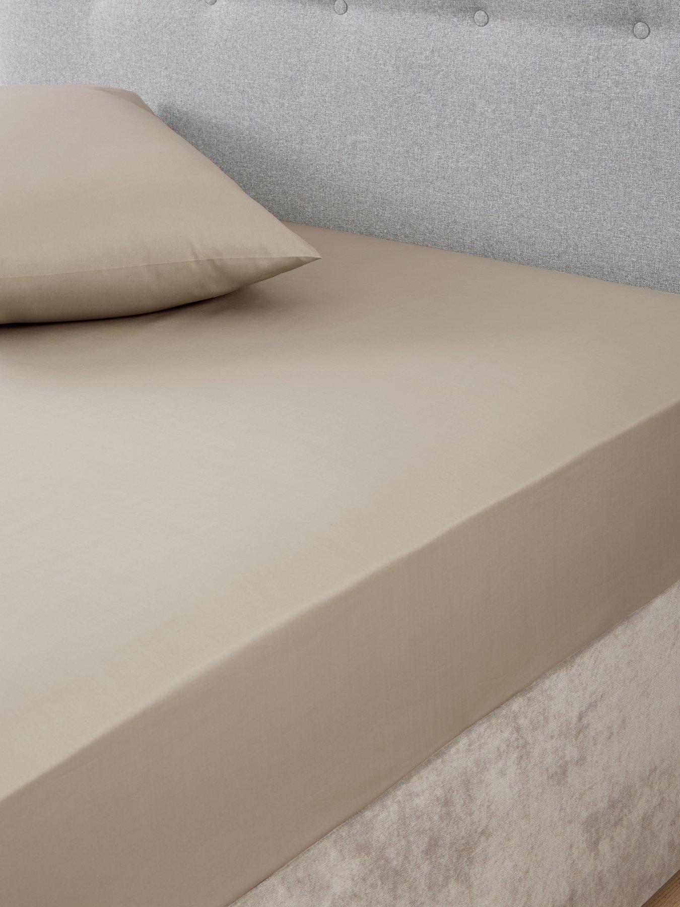 Very Home Non-Iron 180 Thread Count 28 cm Fitted Sheet