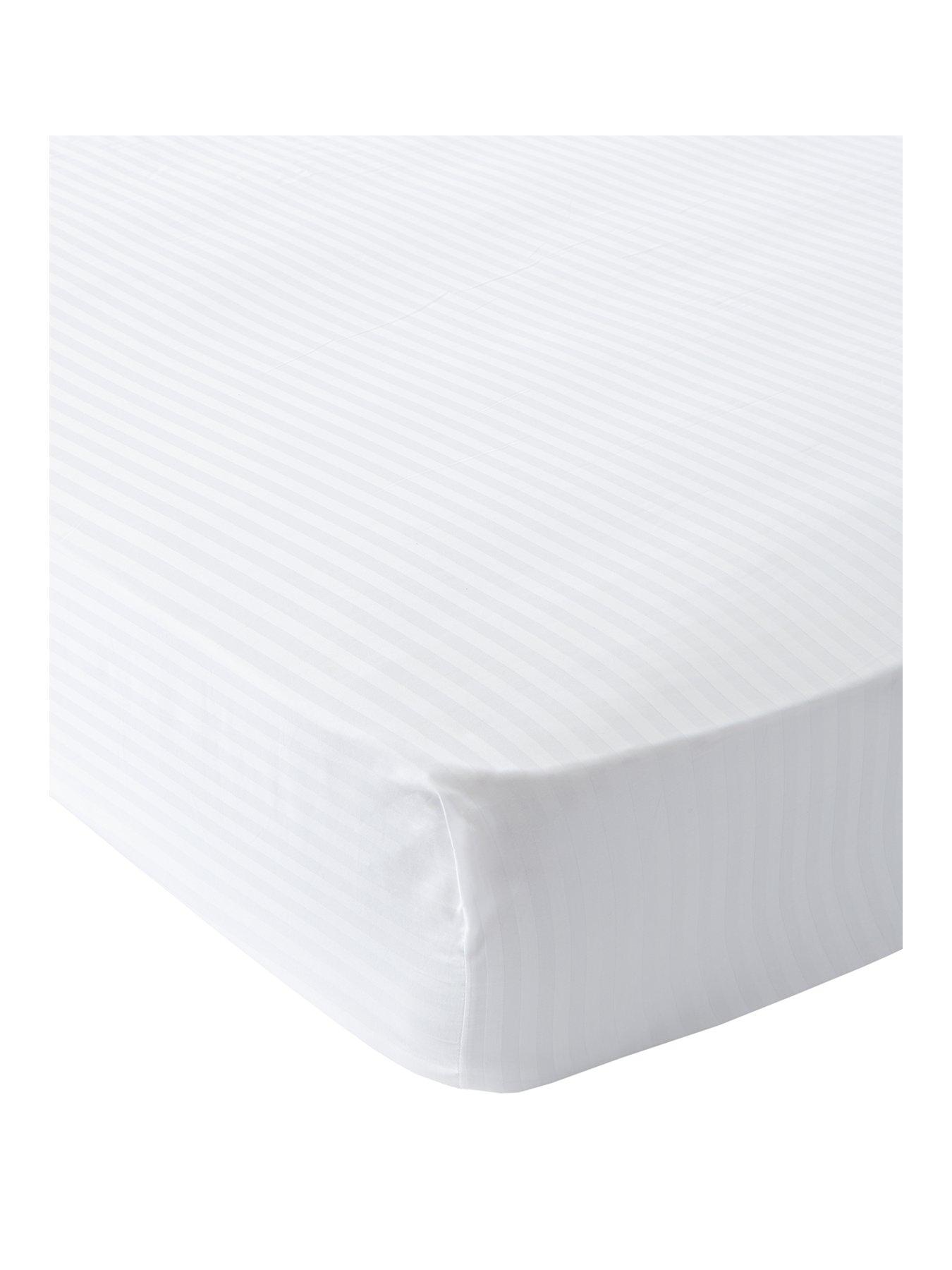 Image 2 of 3 of Very Home 300 Thread Count Soft Touch Sateen Stripe Extra Deep 32 cm Fitted Sheet&nbsp;