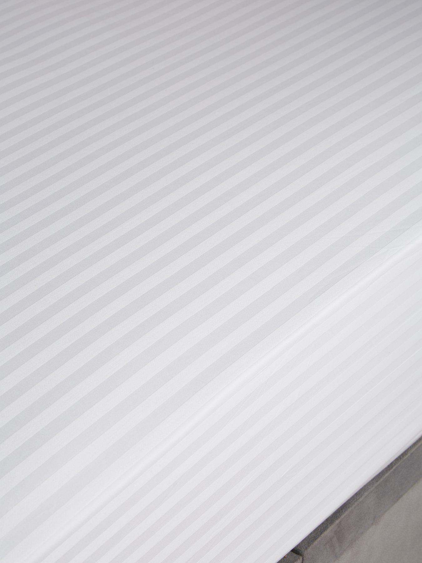 Image 3 of 3 of Very Home 300 Thread Count Soft Touch Sateen Stripe Extra Deep 32 cm Fitted Sheet&nbsp;