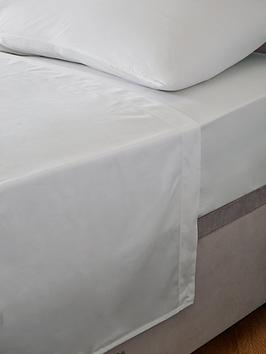 Product photograph of Very Home Luxury 400 Thread Count Soft Touch Cotton Sateen Flat Sheet from very.co.uk