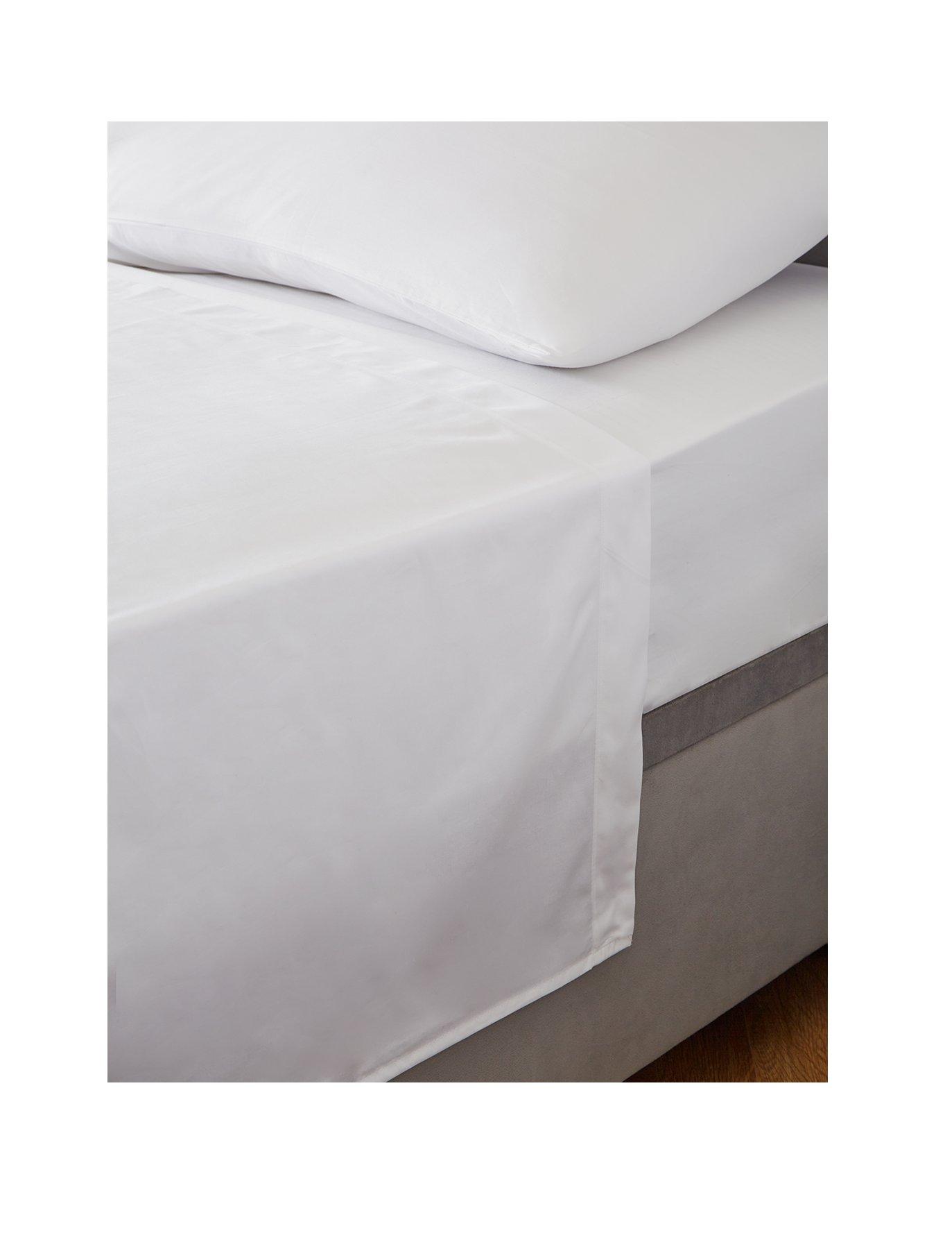 Very Home Luxury 400 Thread Count Soft Touch Cotton Sateen Flat Sheet
