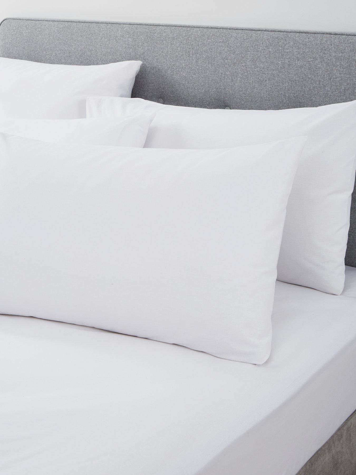 Product photograph of Everyday Pack Of Four Easy Care Polycotton Count Standard Pillowcases from very.co.uk