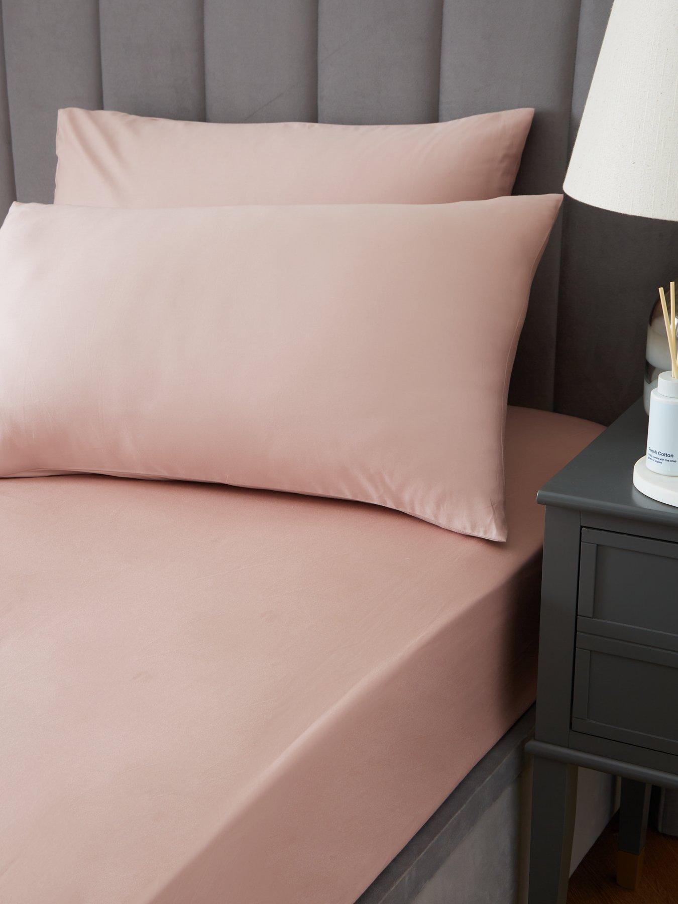 undefined Luxury 400 Thread Count Soft Touch Cotton Sateen Housewife Pillowcase Pair