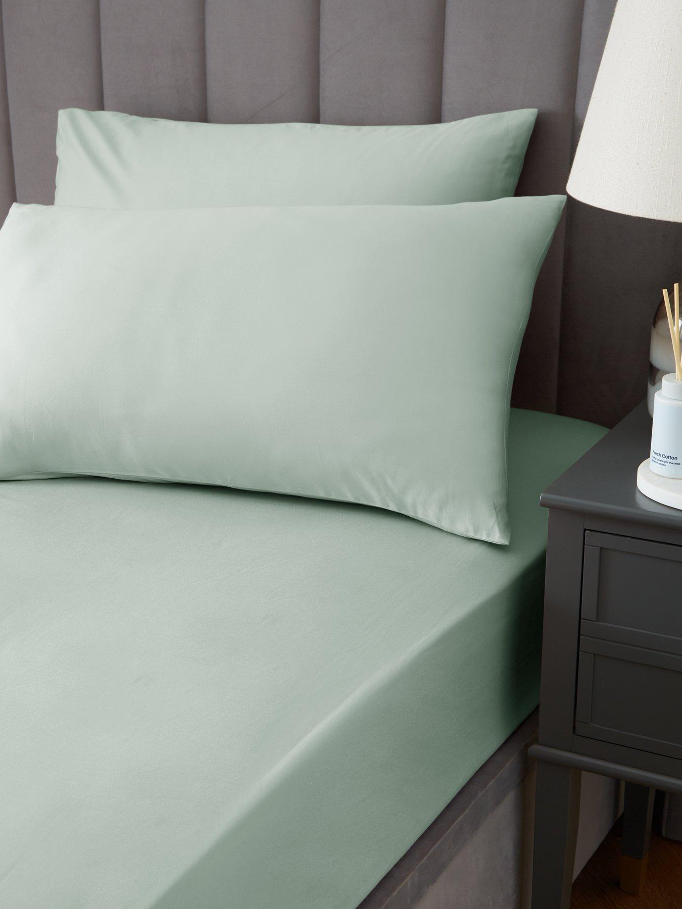 undefined Luxury 400 Thread Count Soft Touch Cotton Sateen Housewife Pillowcase Pair