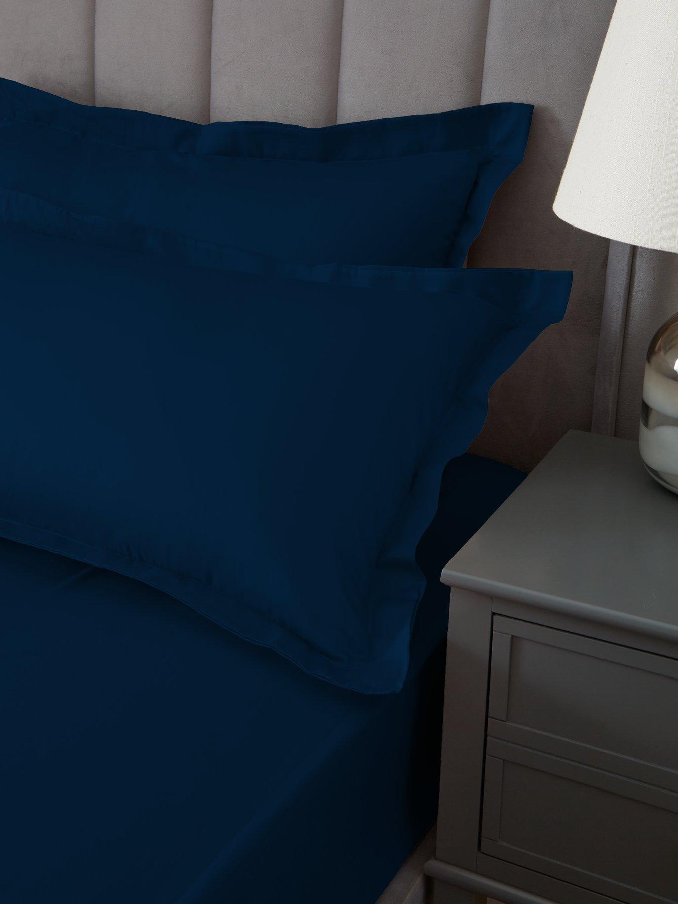 undefined Luxury 400 Thread Count Soft Touch Cotton Sateen Oxford Pillowcase Pair