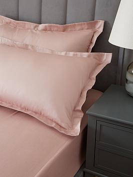 Product photograph of Very Home Luxury 400 Thread Count Soft Touch Cotton Sateen Oxford Pillowcase Pair from very.co.uk