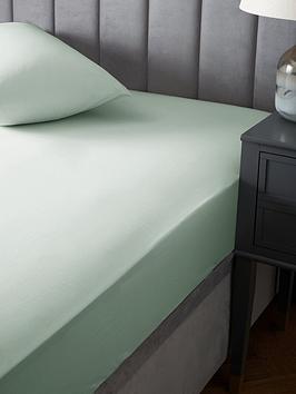 Product photograph of Very Home Luxury 400 Thread Count Soft Touch Cotton Sateen 28 Cm Deep Fitted Sheet from very.co.uk