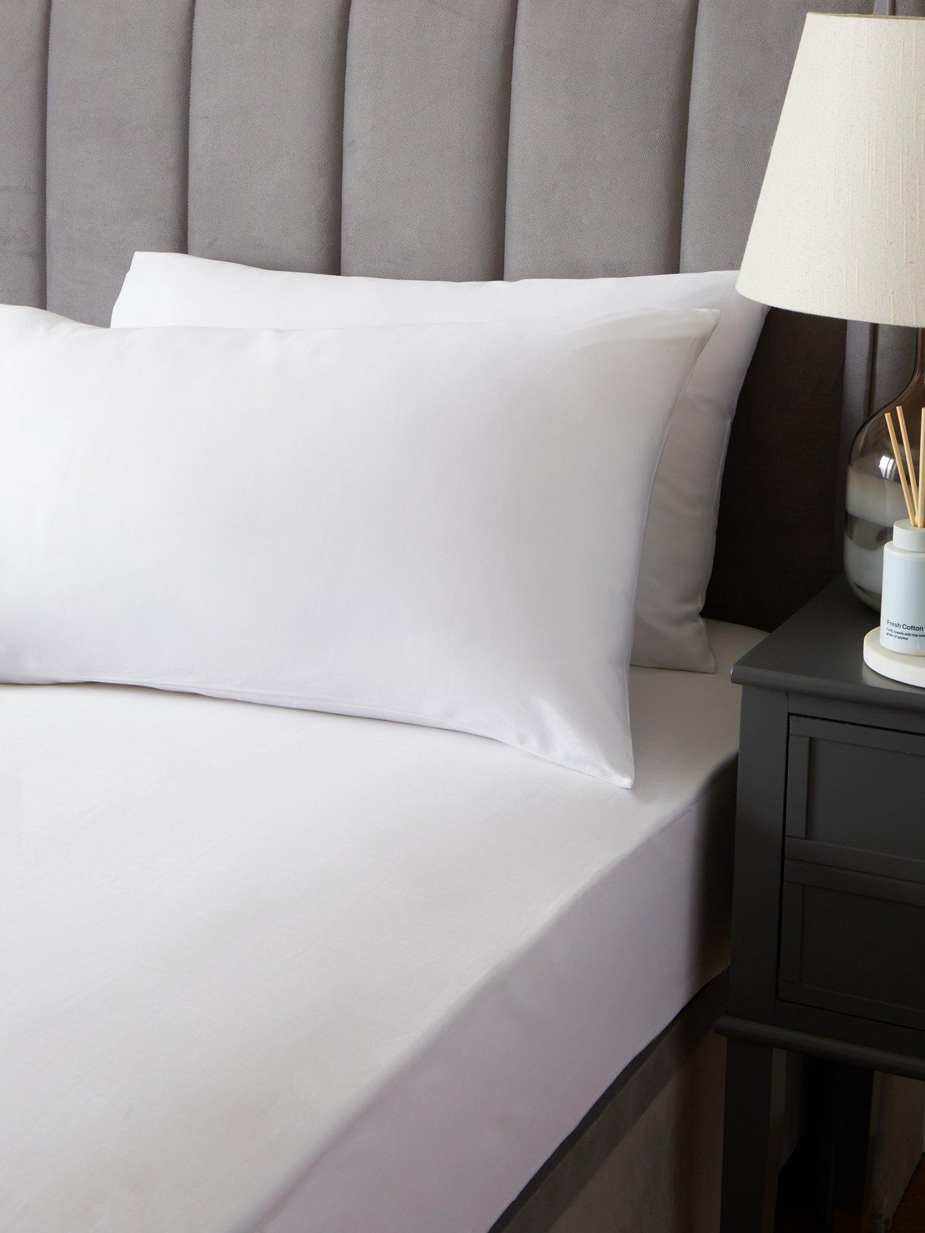 undefined Luxury 400 Thread Count Soft Touch Cotton Sateen Housewife Pillowcase Pair