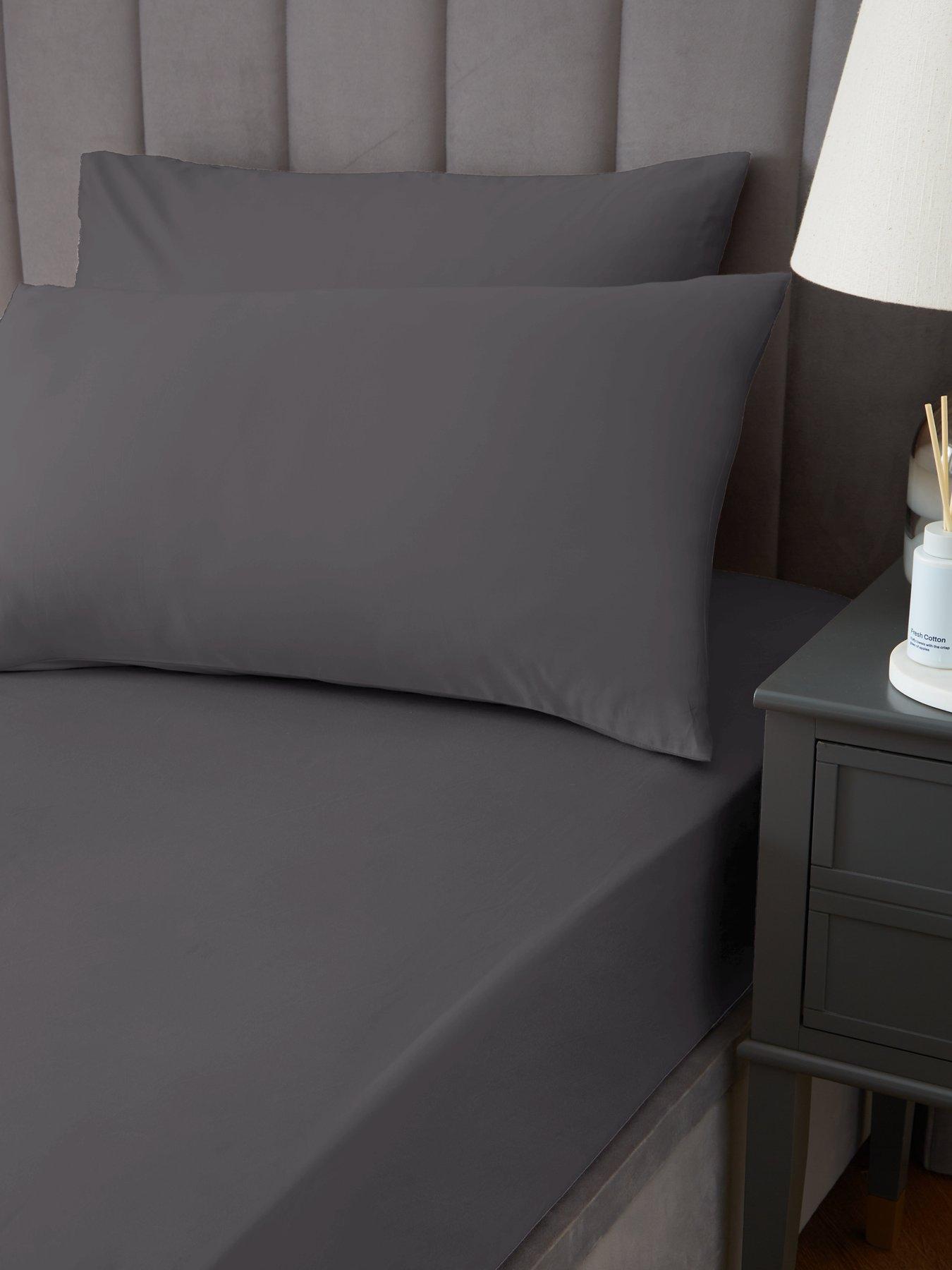 undefined Luxury 400 Thread Count Soft Touch Cotton Sateen Housewife Pillowcase Pair