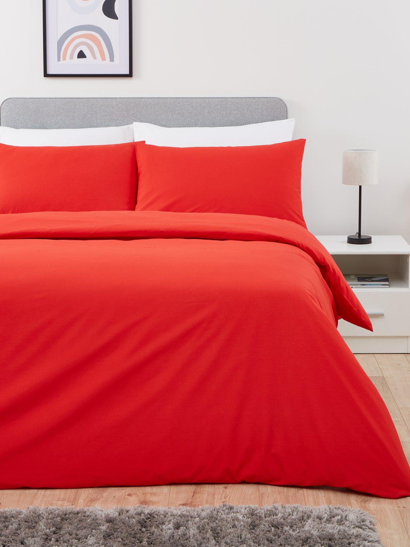 Bed Linen | Plain | Red | Home & Garden | Very