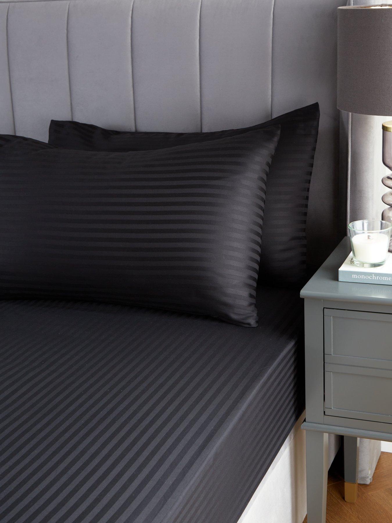 undefined Luxury 300 Thread Count Soft Touch Sateen Stripe Housewife Pillowcase