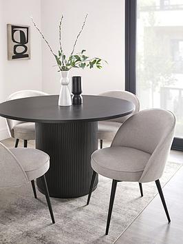 Product photograph of Very Home Carina Round 120 Cm Dining Table And 4 Chairs from very.co.uk