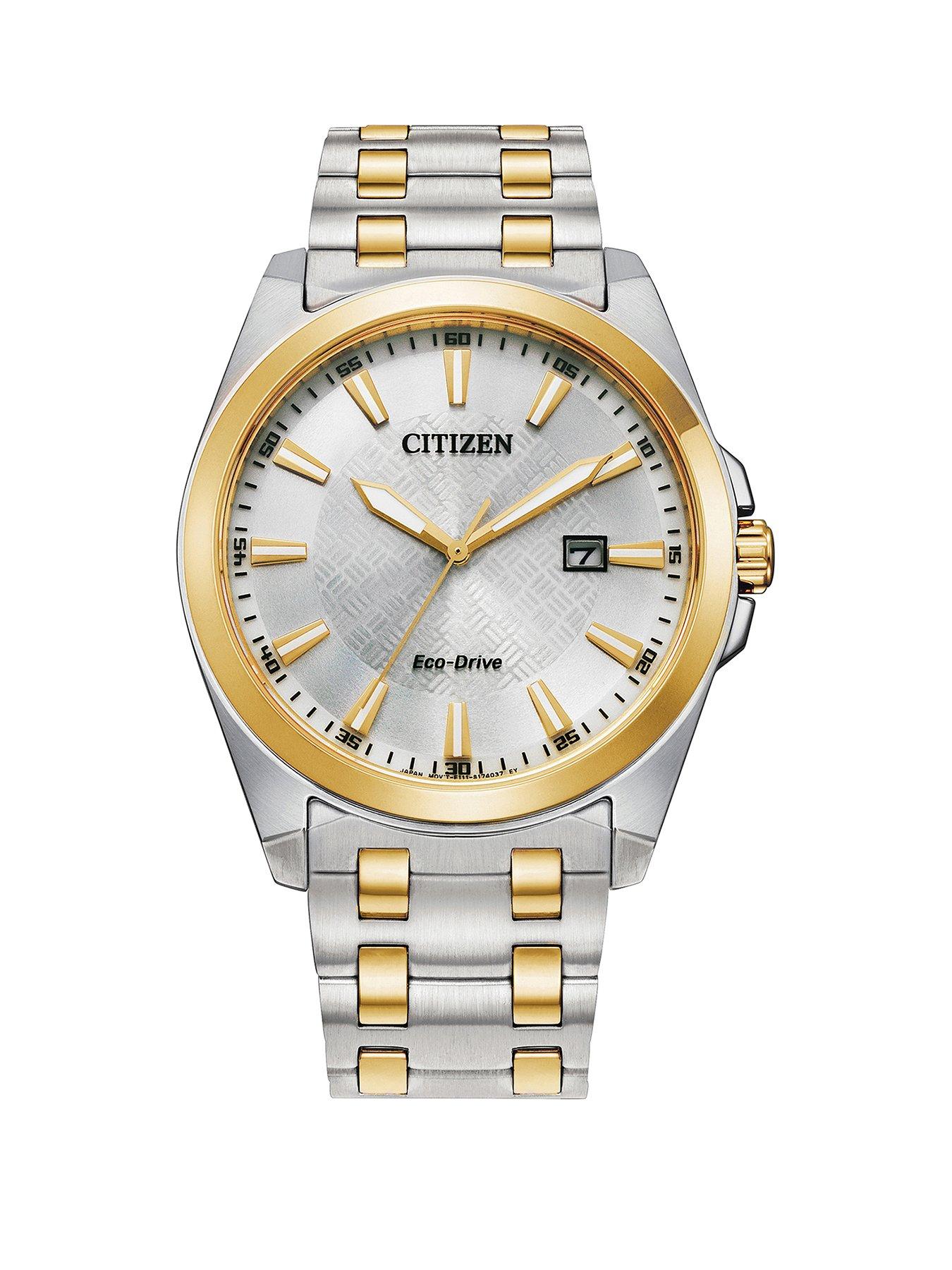 Product photograph of Citizen Gents Eco-drive Bracelet Two Tone Bracelet from very.co.uk