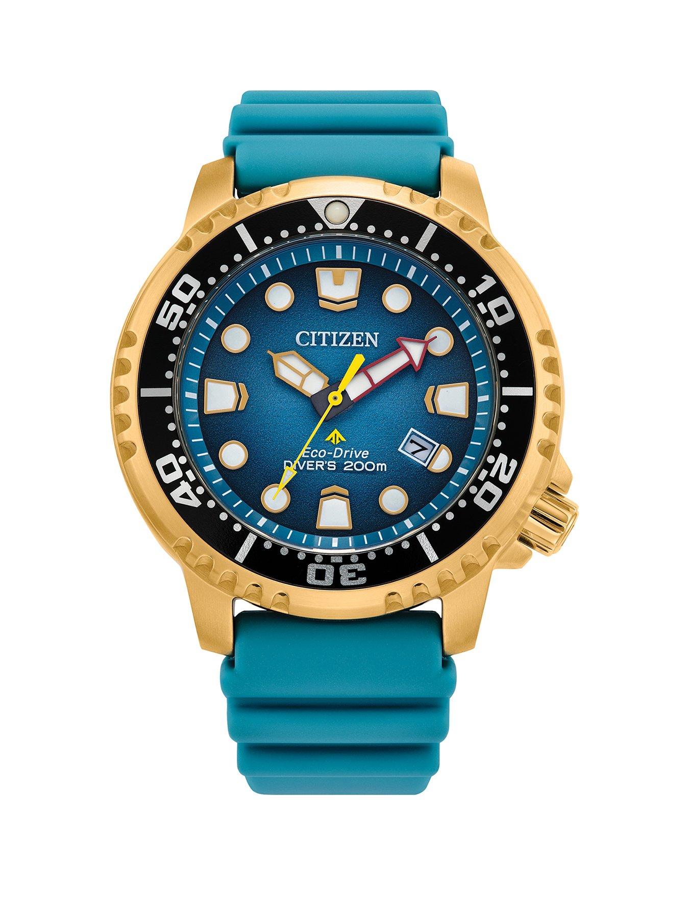 Product photograph of Citizen Gents Eco-drive Promaster Pu Watch - Blue from very.co.uk