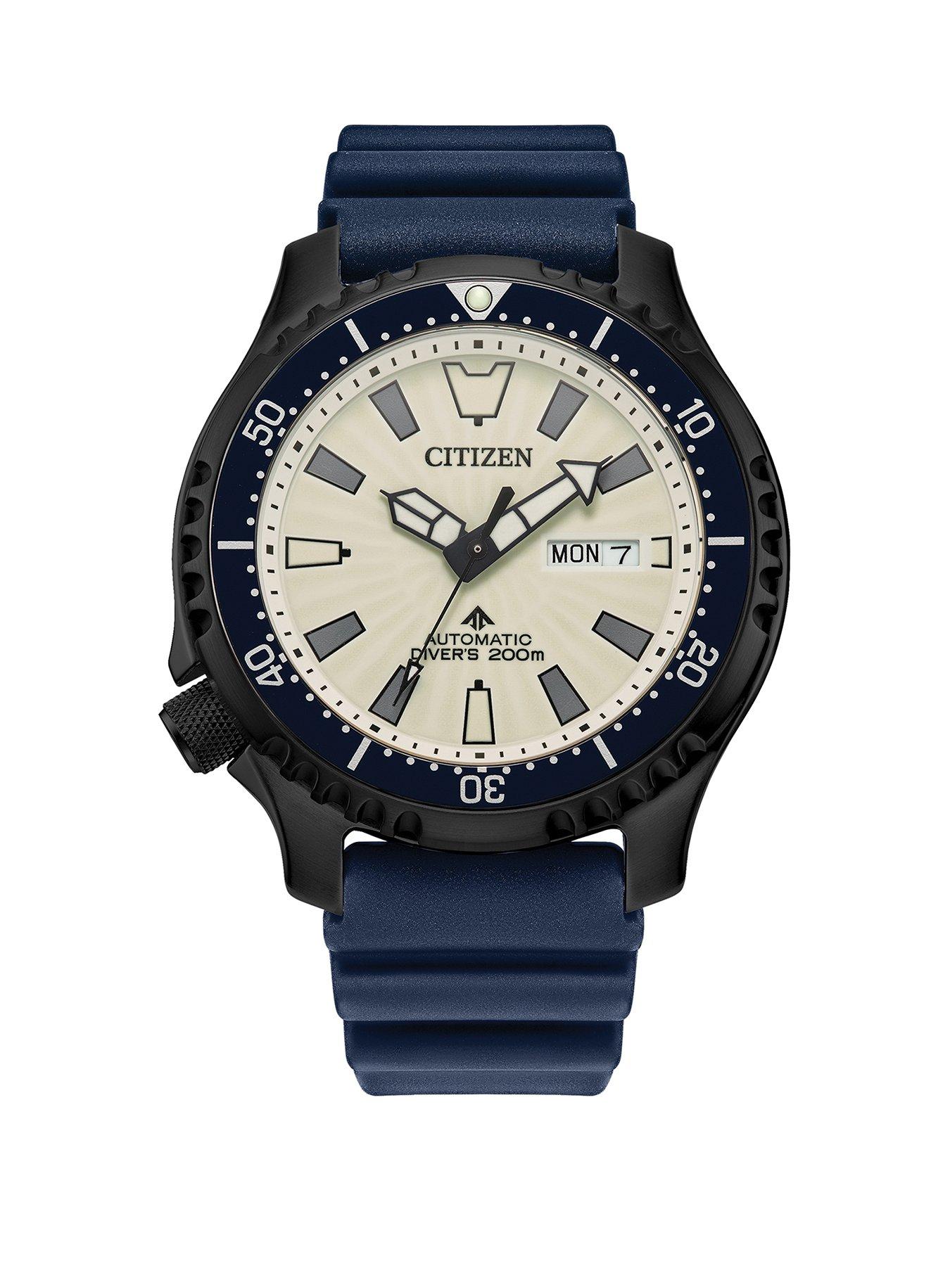 Product photograph of Citizen Gents Automatic Promaster Blue Pu Watch from very.co.uk