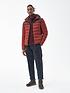  image of barbour-kendle-hooded-padded-jacket-red