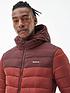  image of barbour-kendle-hooded-padded-jacket-red