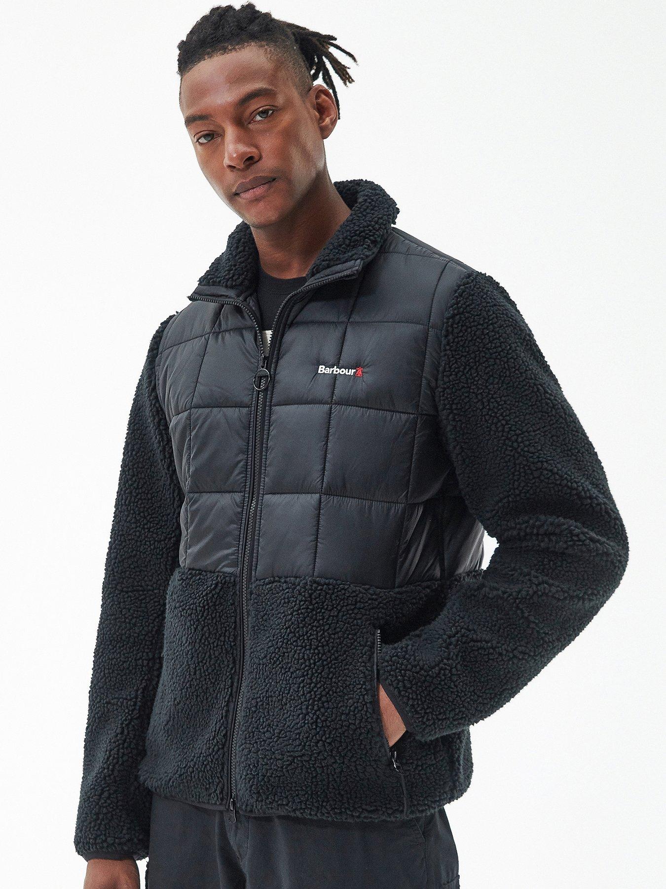 Barbour Padded Lowfell Fleece Jacket - Black | very.co.uk