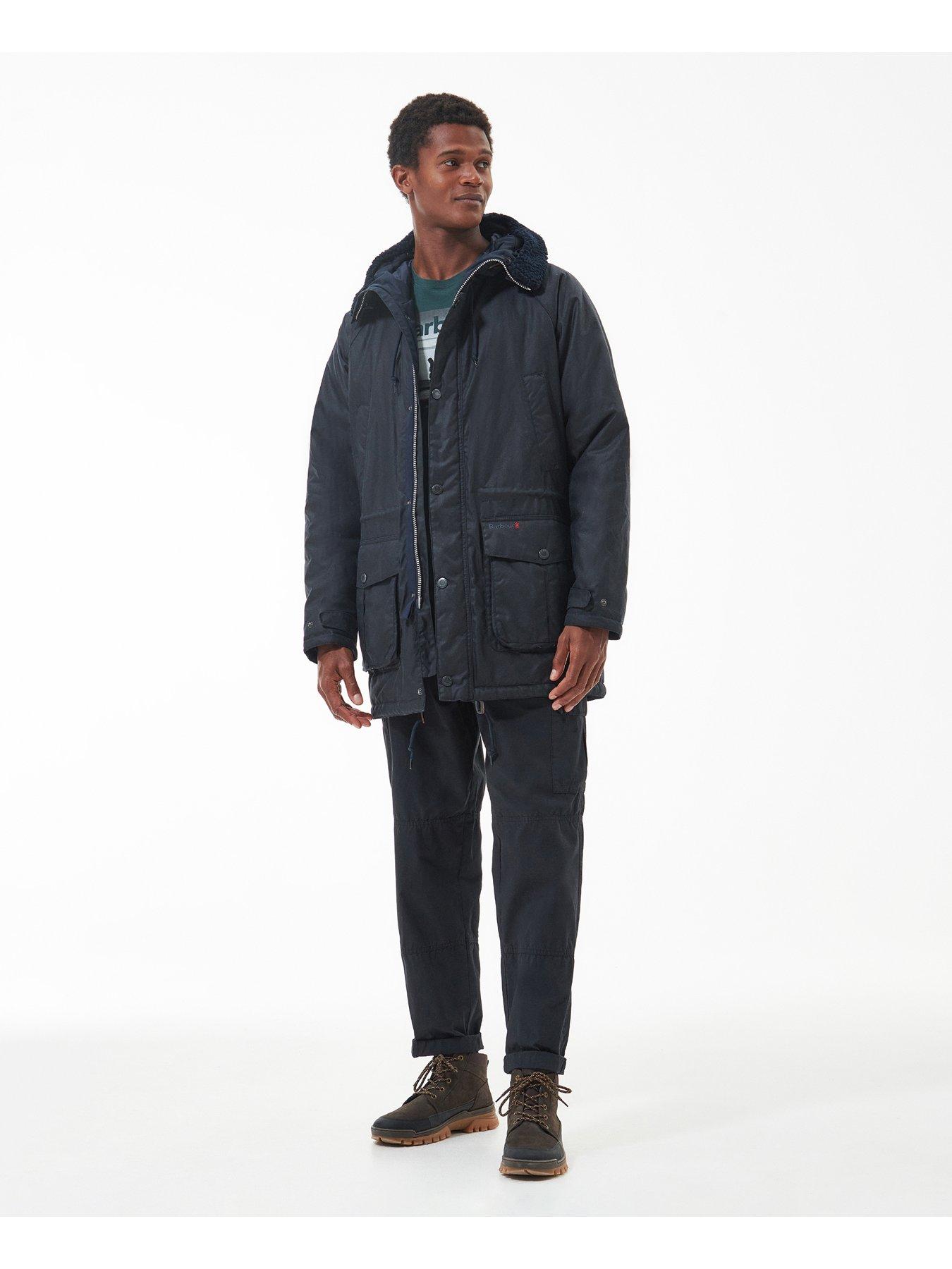 Barbour best sale navy parka