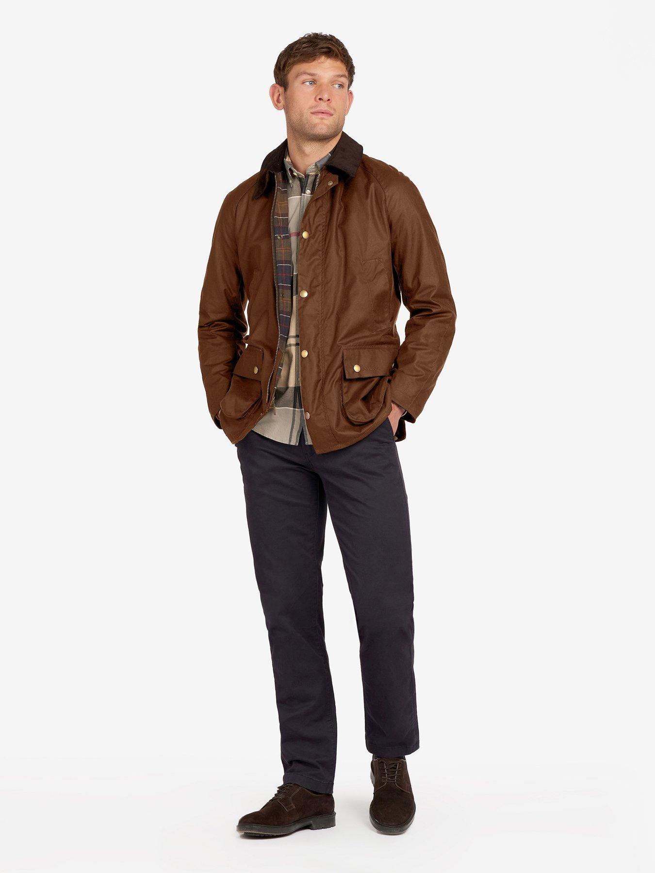 Barbour brown wax jacket mens deals