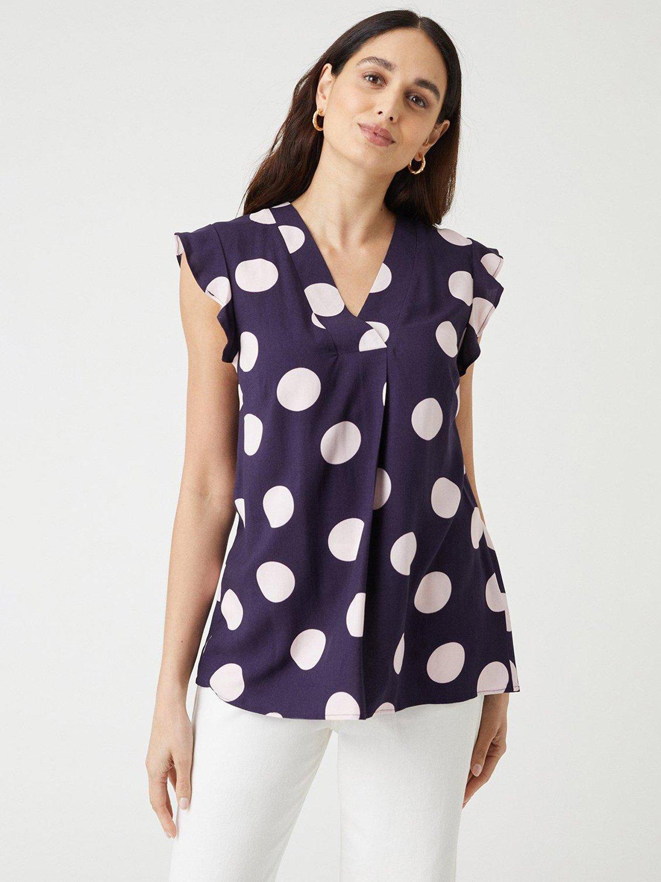 Wallis polka cheap dot top