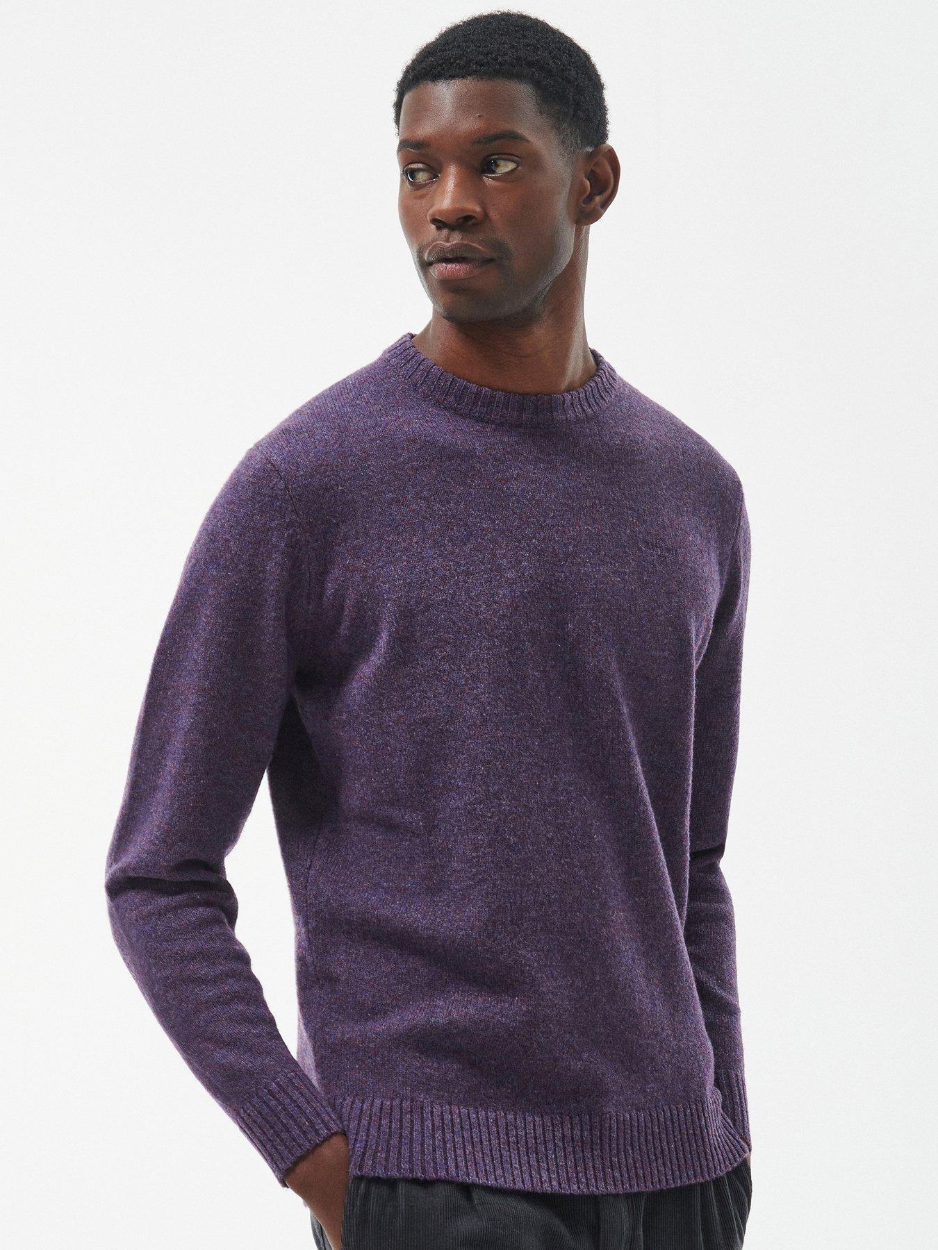 Barbour Newbury Crew Knit Jumper Purple