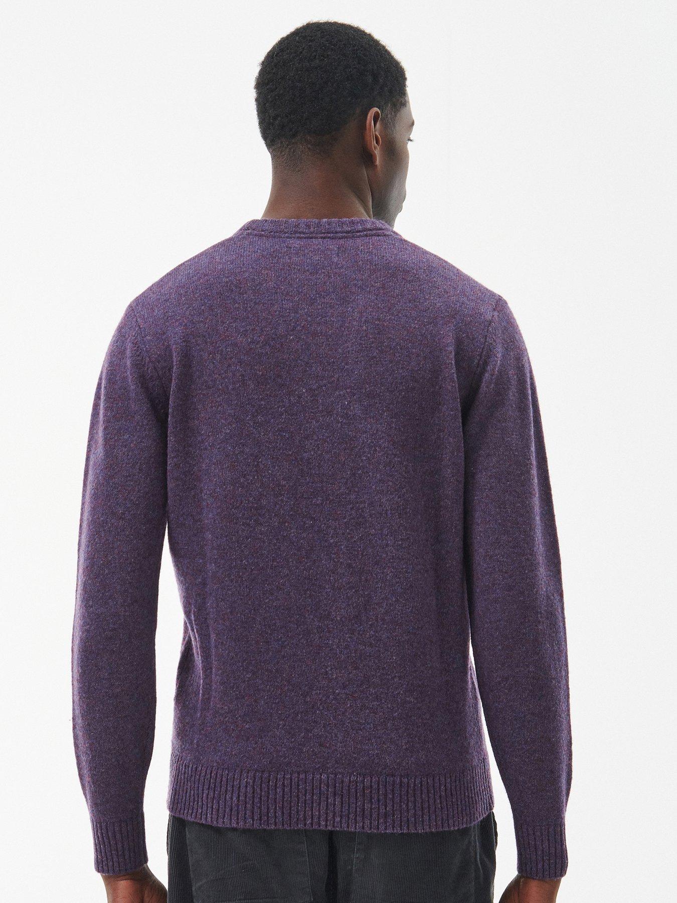 Barbour sweater cheap mens purple