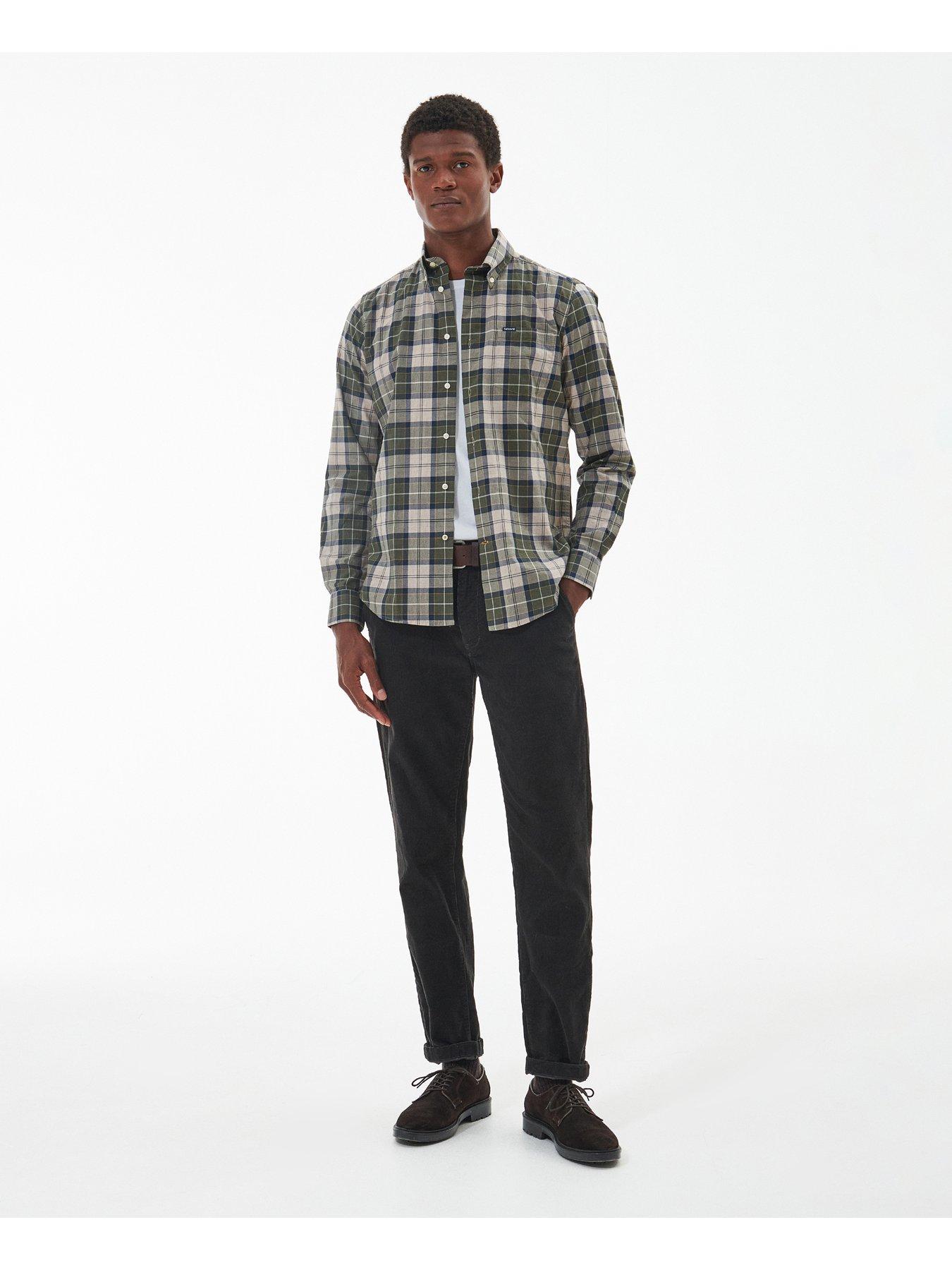 Barbour Wetheram Tailored Shirt - Green | very.co.uk