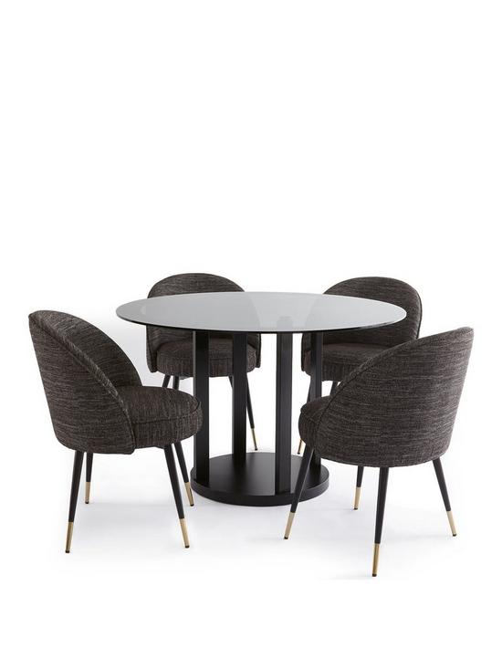 stillFront image of very-home-moda-round-glass-topnbsppedestal-column-120-cmnbspdining-table-_4-dining-chairs-black