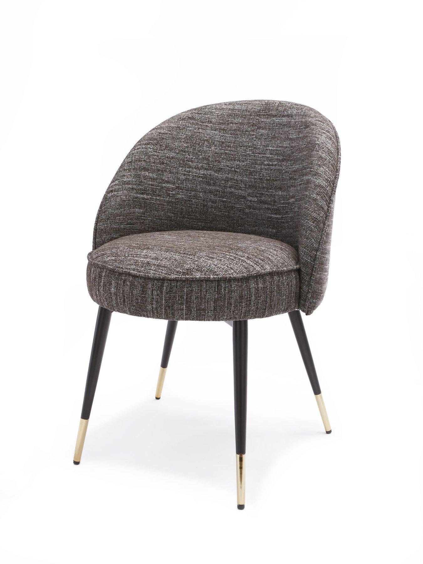 Image 5 of 6 of Very Home Moda Round Glass Top&nbsp;Pedestal Column 120 cm&nbsp;Dining Table +_4 Dining Chairs - Black