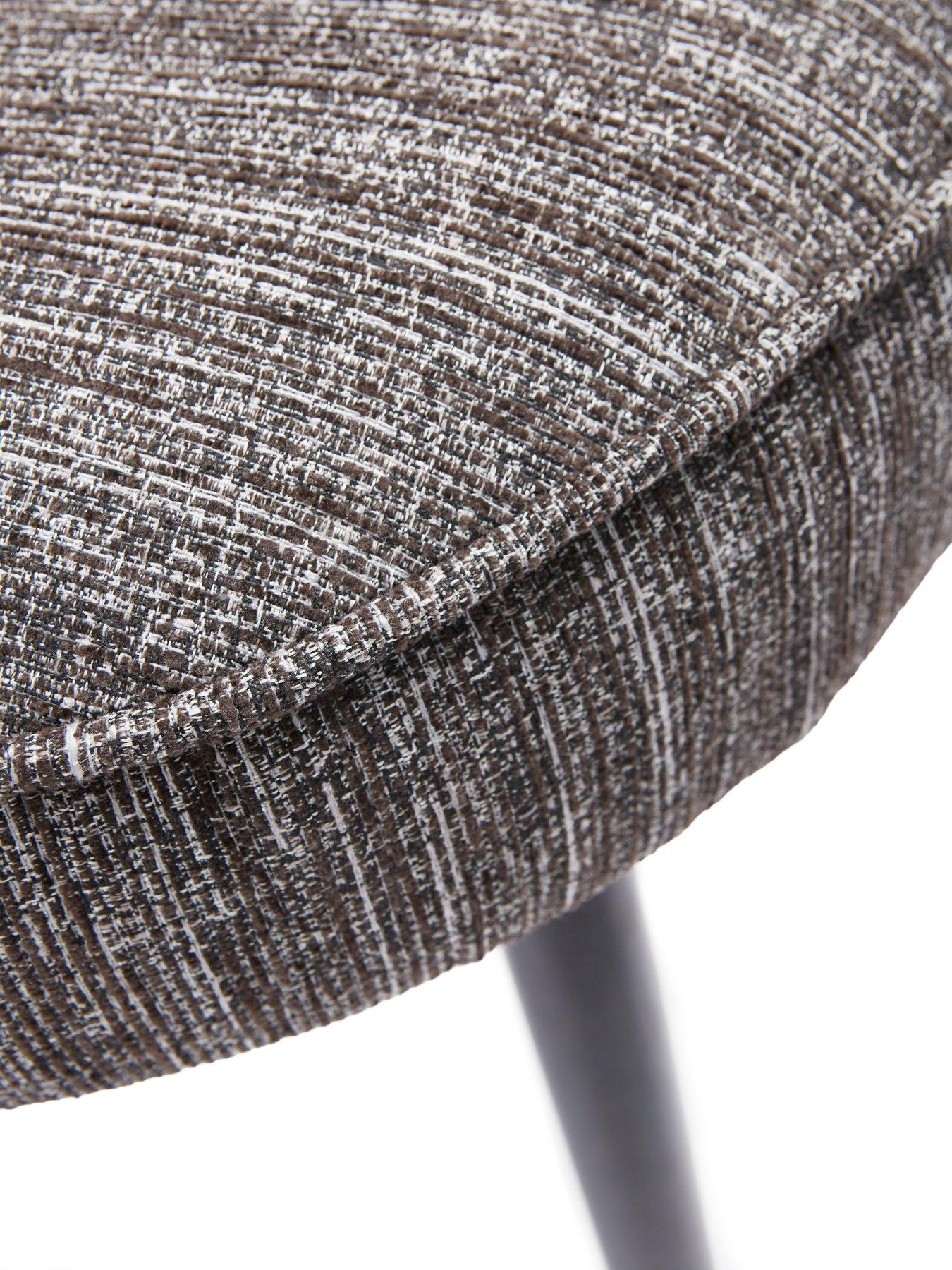 Image 6 of 6 of Very Home Moda Round Glass Top&nbsp;Pedestal Column 120 cm&nbsp;Dining Table +_4 Dining Chairs - Black