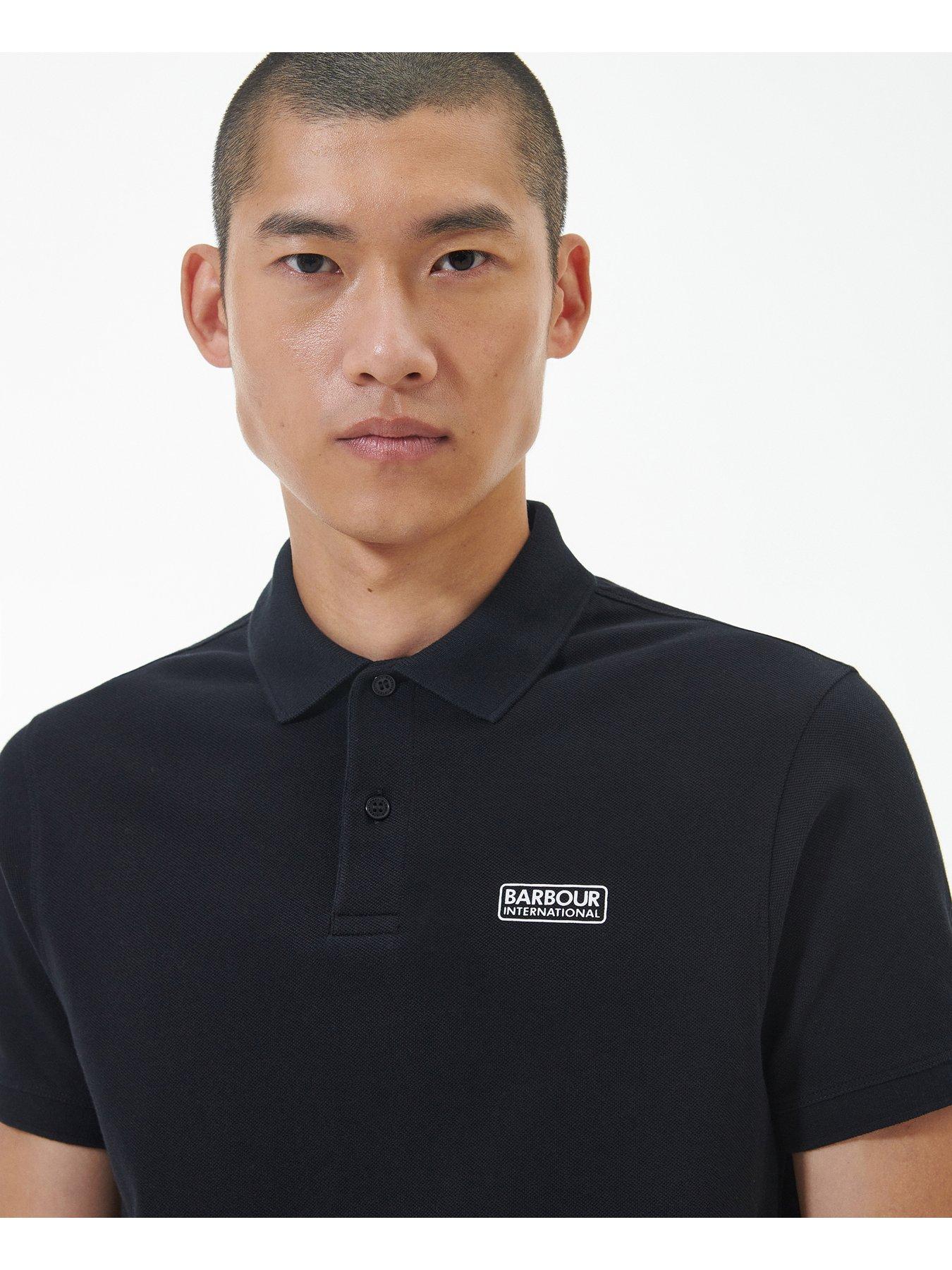 Barbour International Exclusive - Very Bold Logo Polo Shirt - Black ...