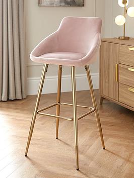 Product photograph of Very Home Dahlia Bar Stool - Pink from very.co.uk