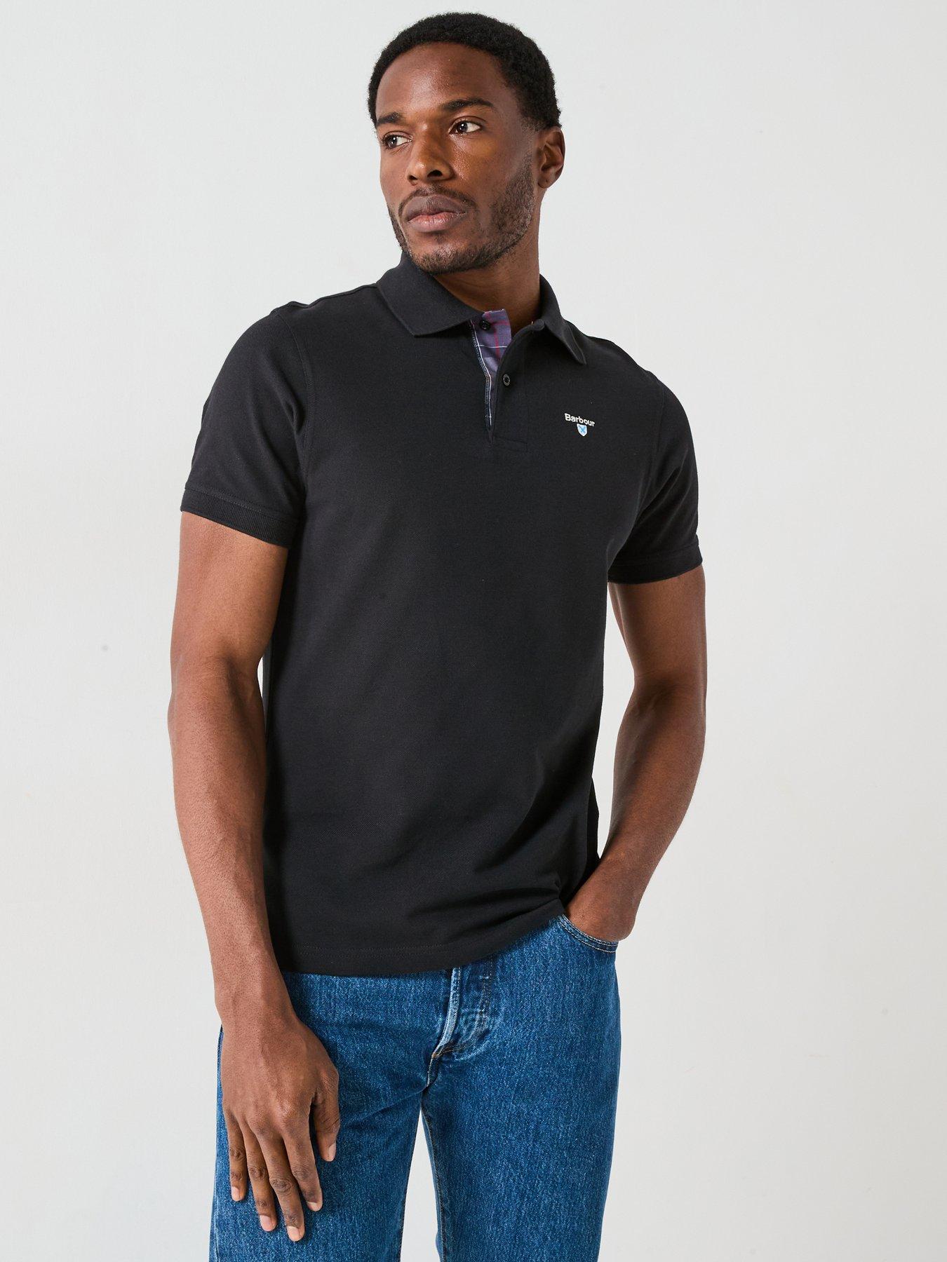 Barbour Tartan Pique Polo Shirt, Black, Size 3Xl, Men