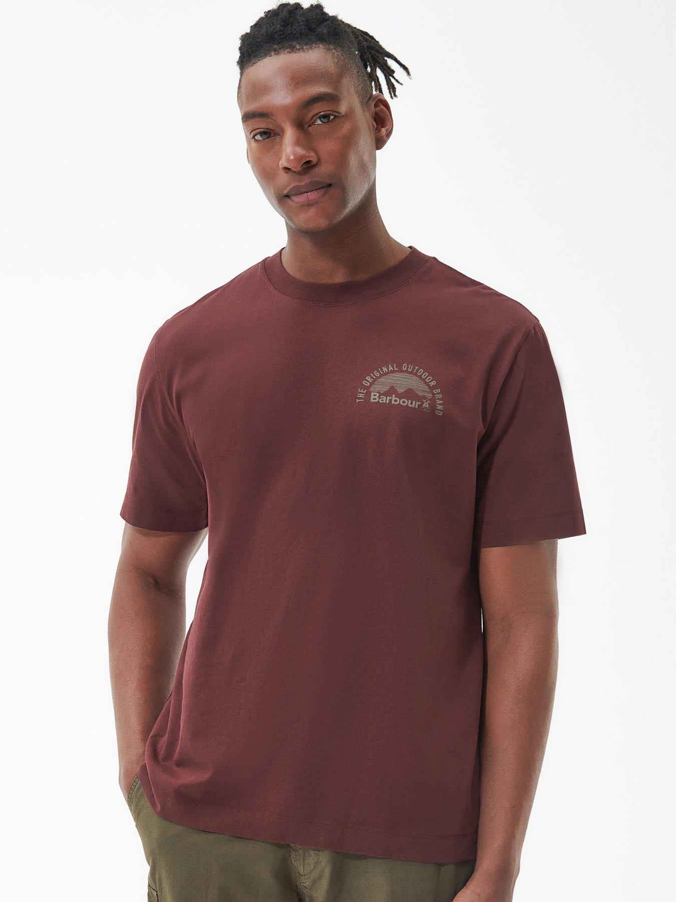 Barbour Haydock T-Shirt - Red | very.co.uk