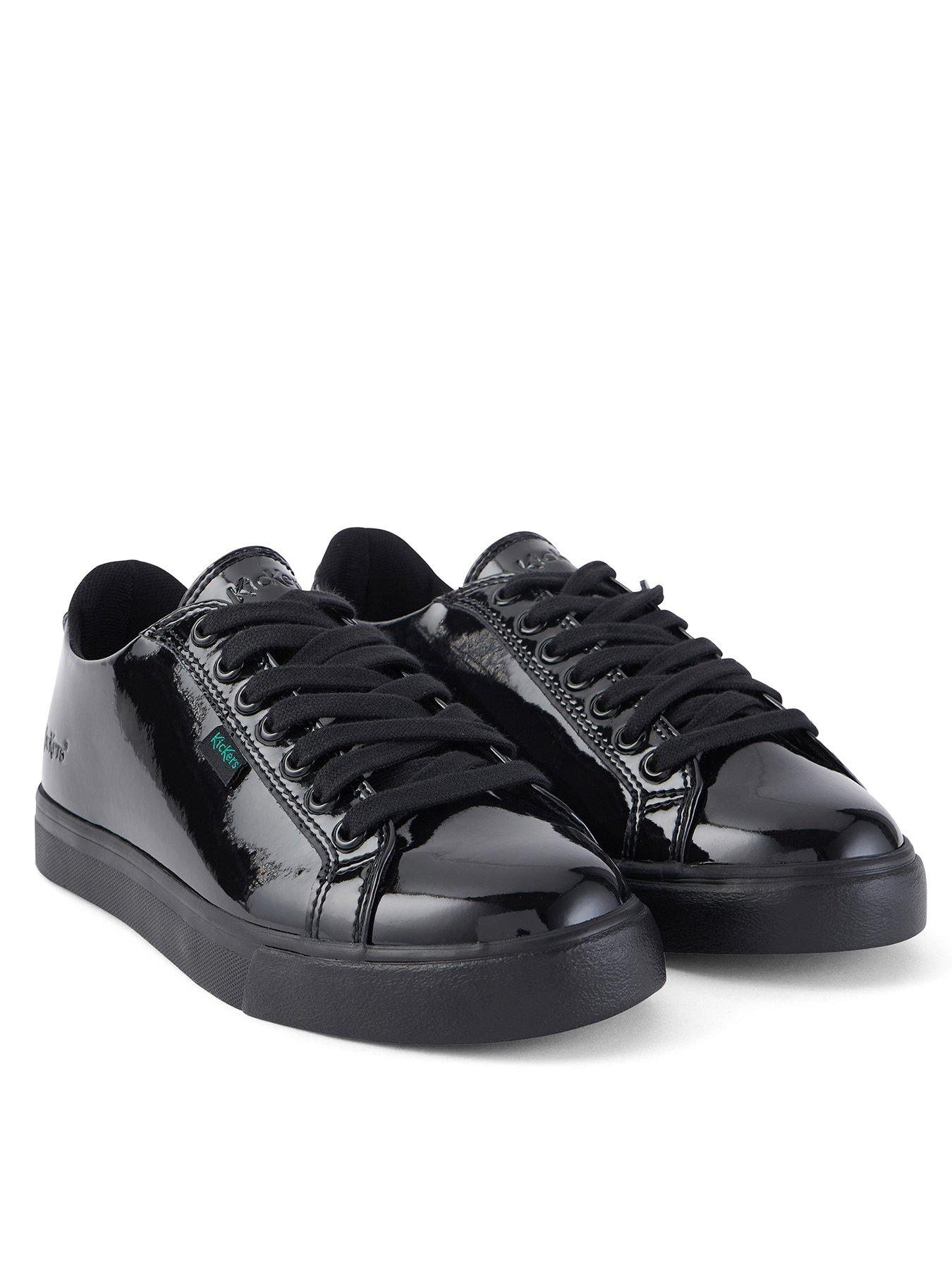 Kickers black tovni store lacer flat shoes