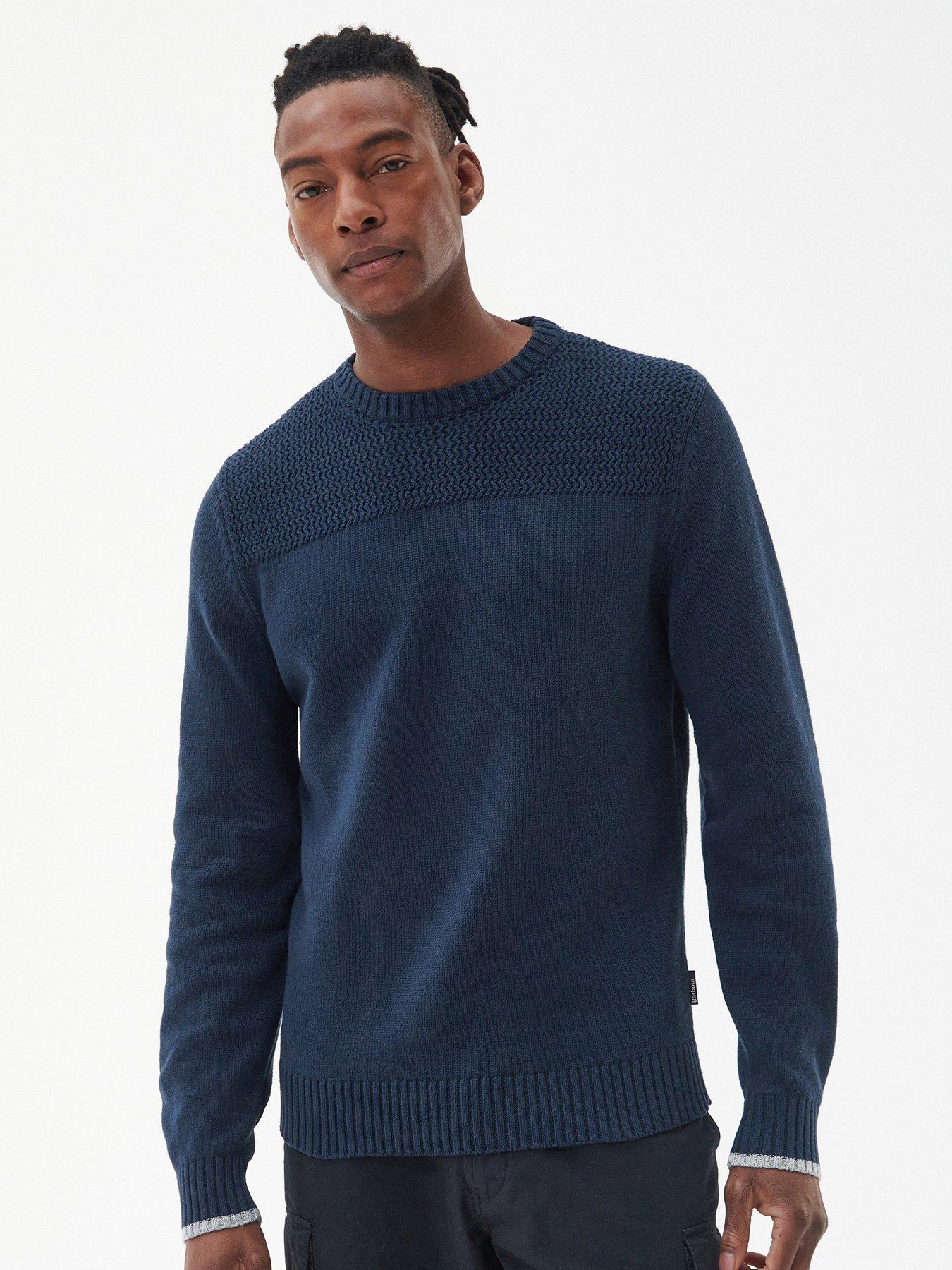 Barbour jumper store mens navy