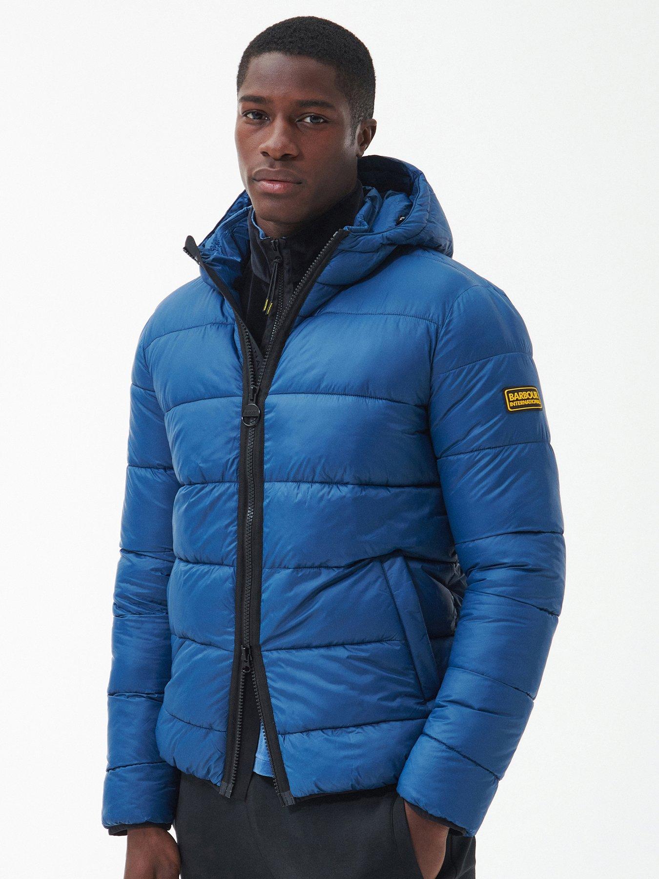 Barbour International Bobber Hooded Padded Jacket - Bright Blue | very ...