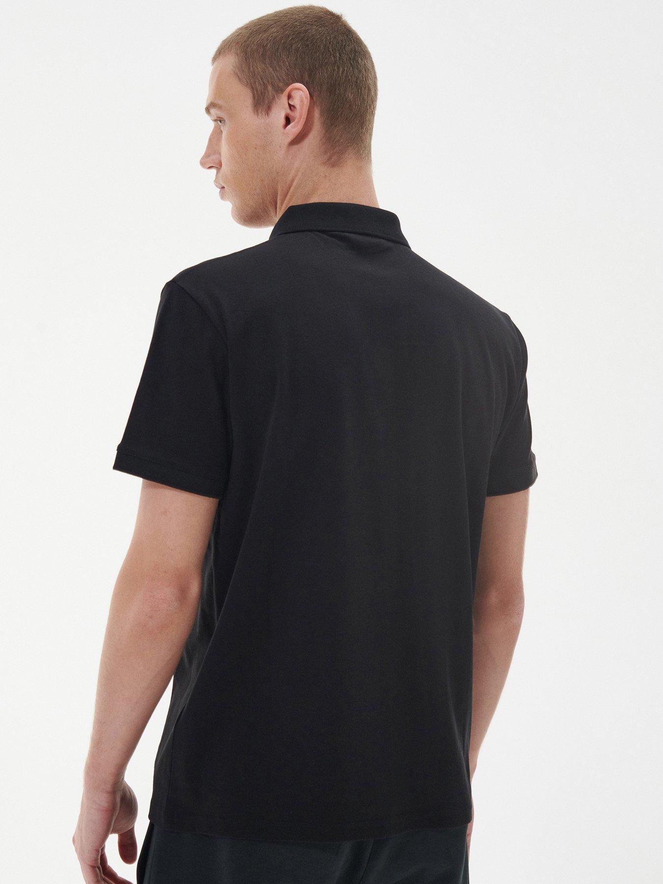 Black barbour 2024 polo shirt