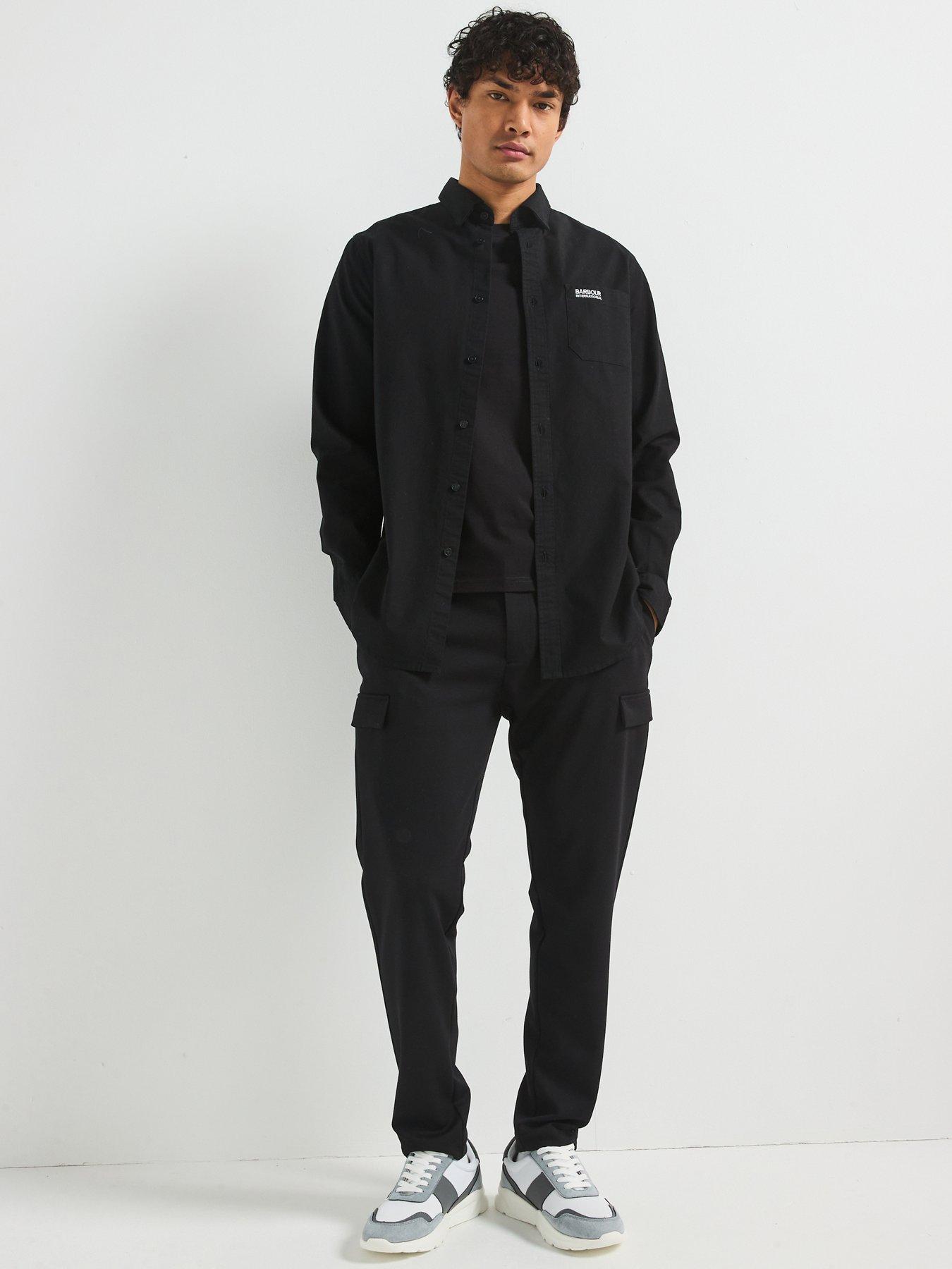 Image 3 of 4 of Barbour International International Kinetic Cotton Oxford Shirt - Black