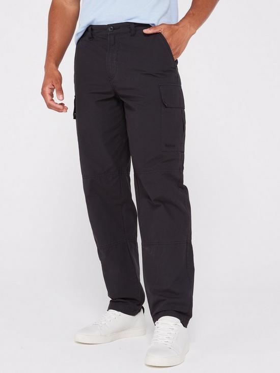 Barbour Essential Ripstop Cargo Trousers - Black | very.co.uk