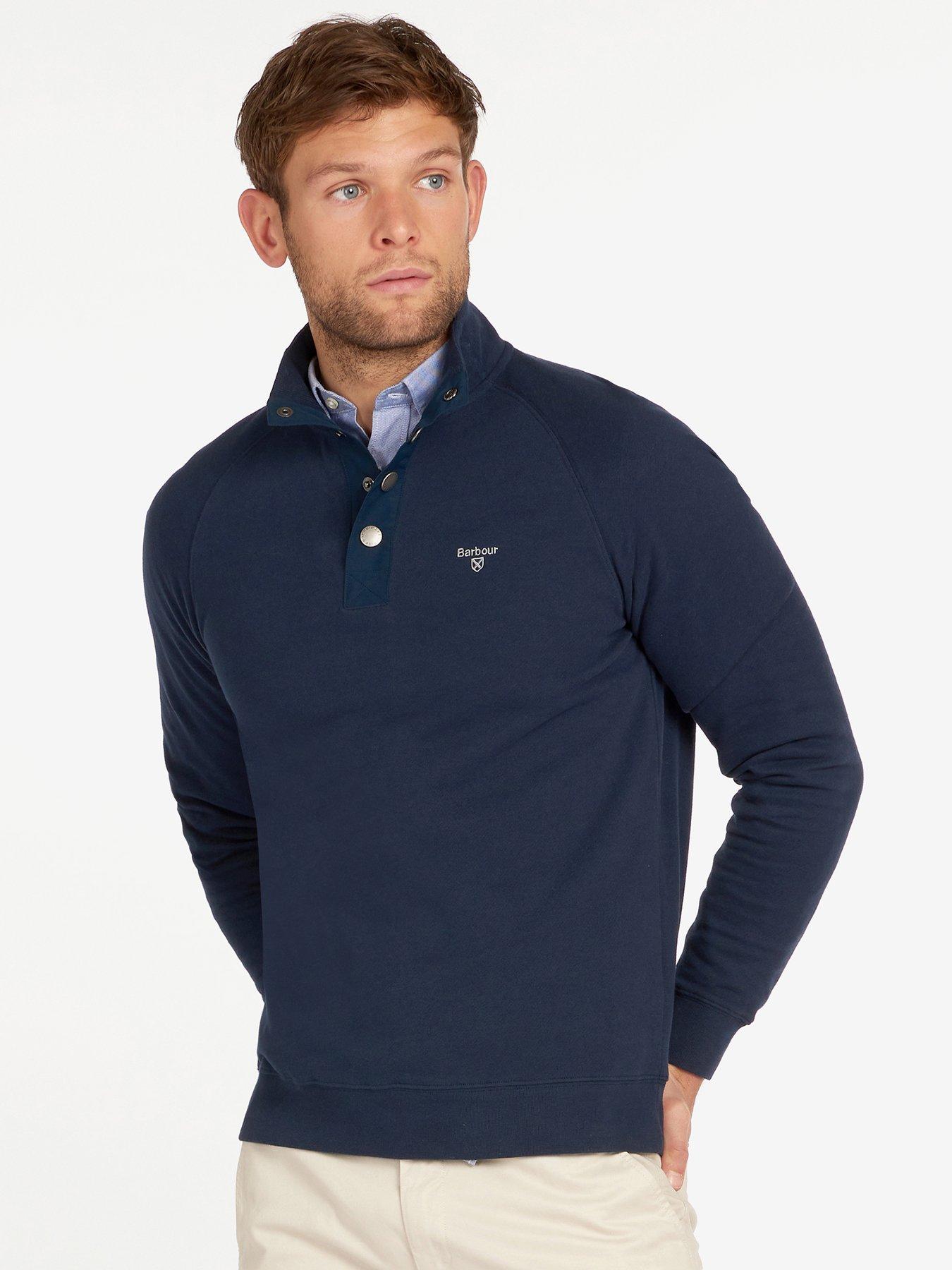 barbour-essential-half-snap-sweatshirt-navy