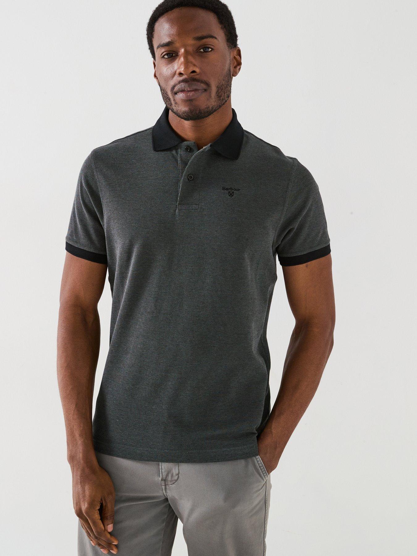 Barbour Essential Sports Mix Regular Fit Polo Shirt Dark Grey Very