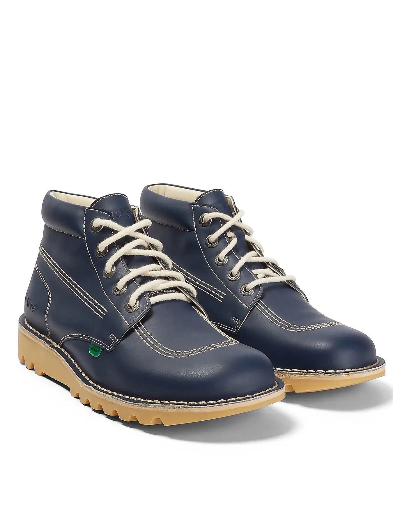 navy kicker boots